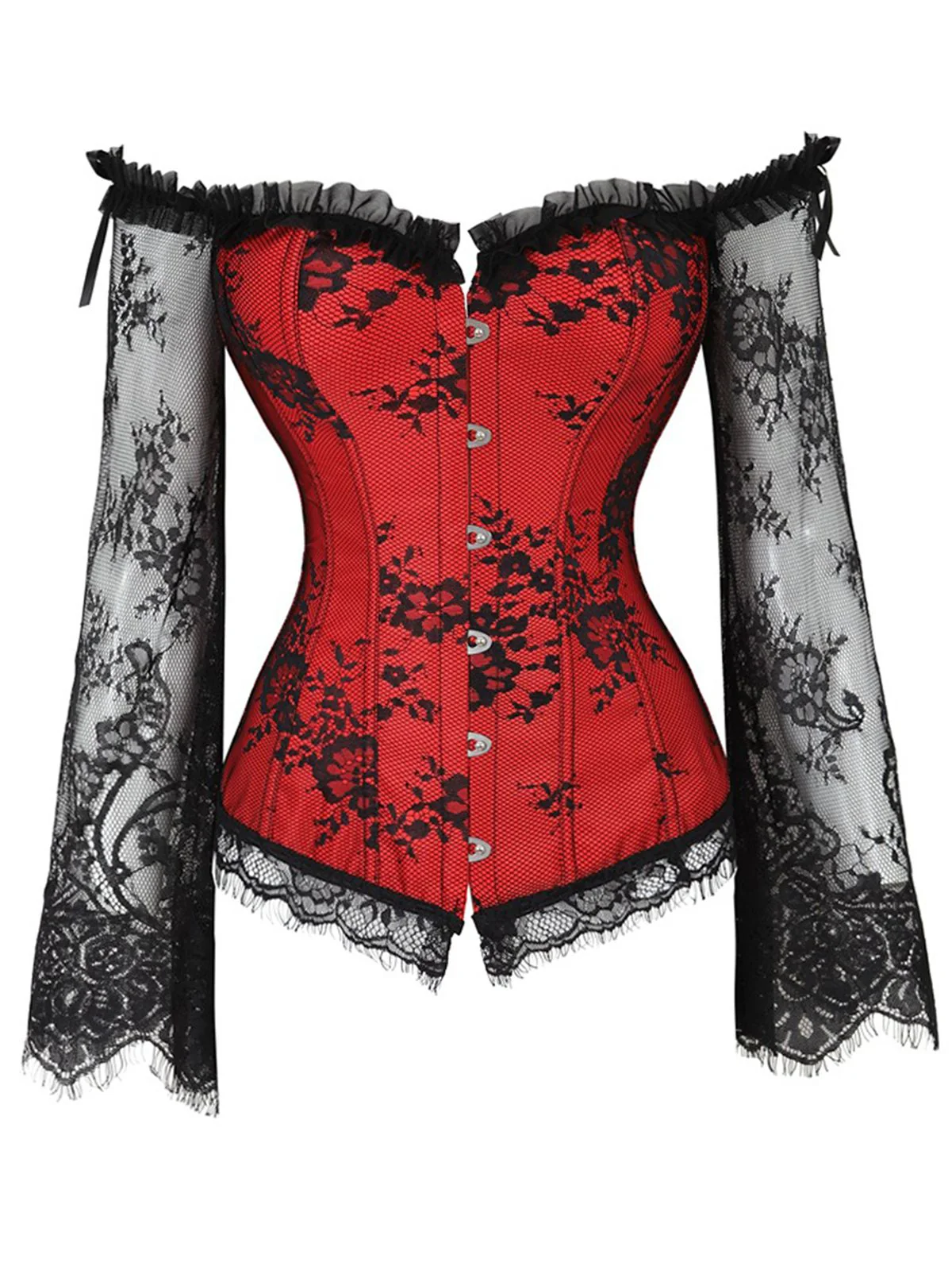 Halloween Steampunk Lace Patchwork Corset - Image 7