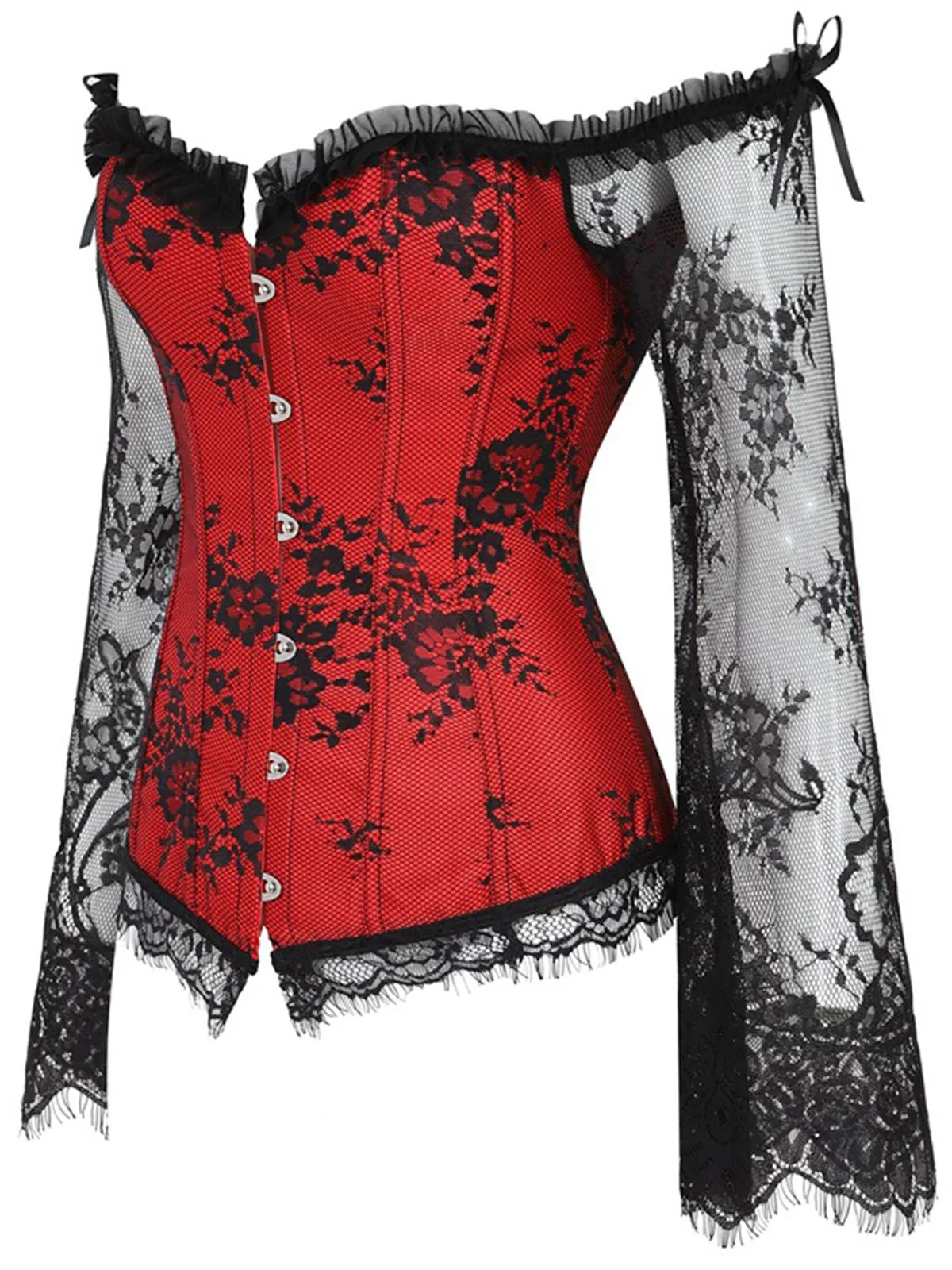 Halloween Steampunk Lace Patchwork Corset - Image 8