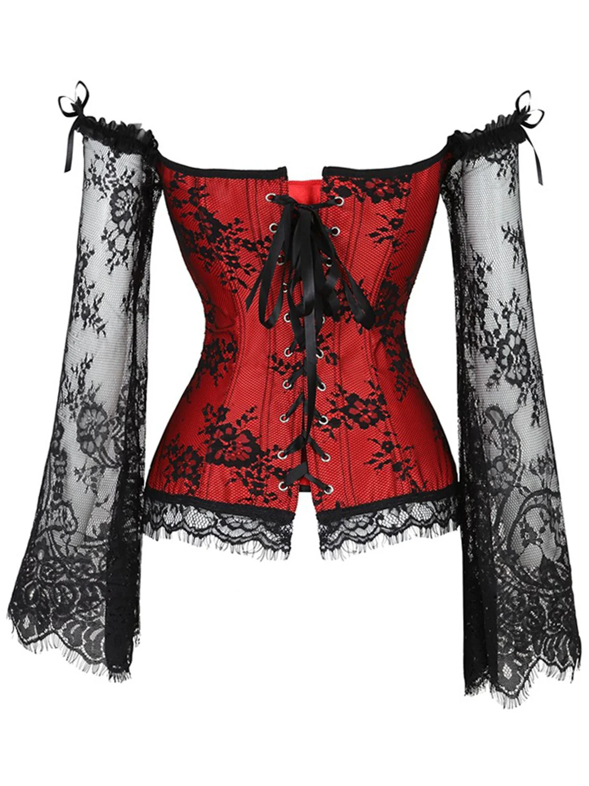 Halloween Steampunk Lace Patchwork Corset - Image 9