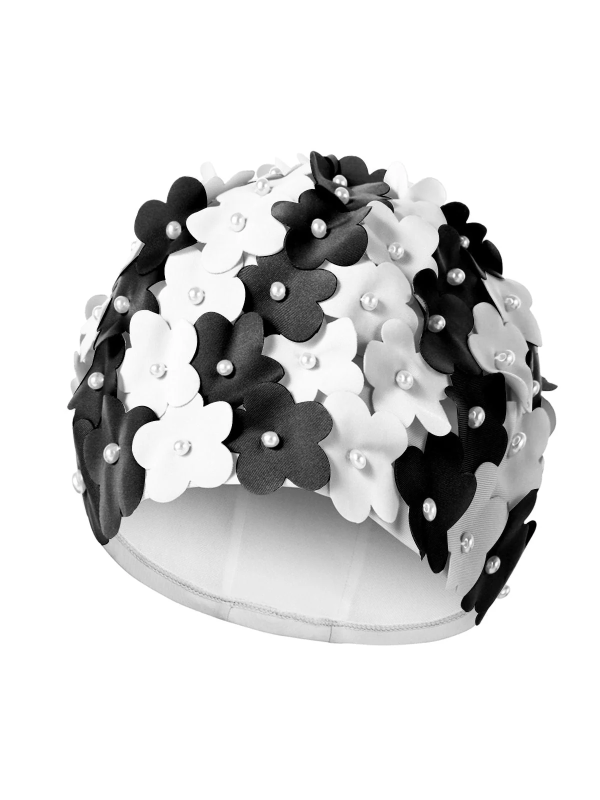 Hand-made Pearl Three-Dimensional Swimming Cap - Image 3