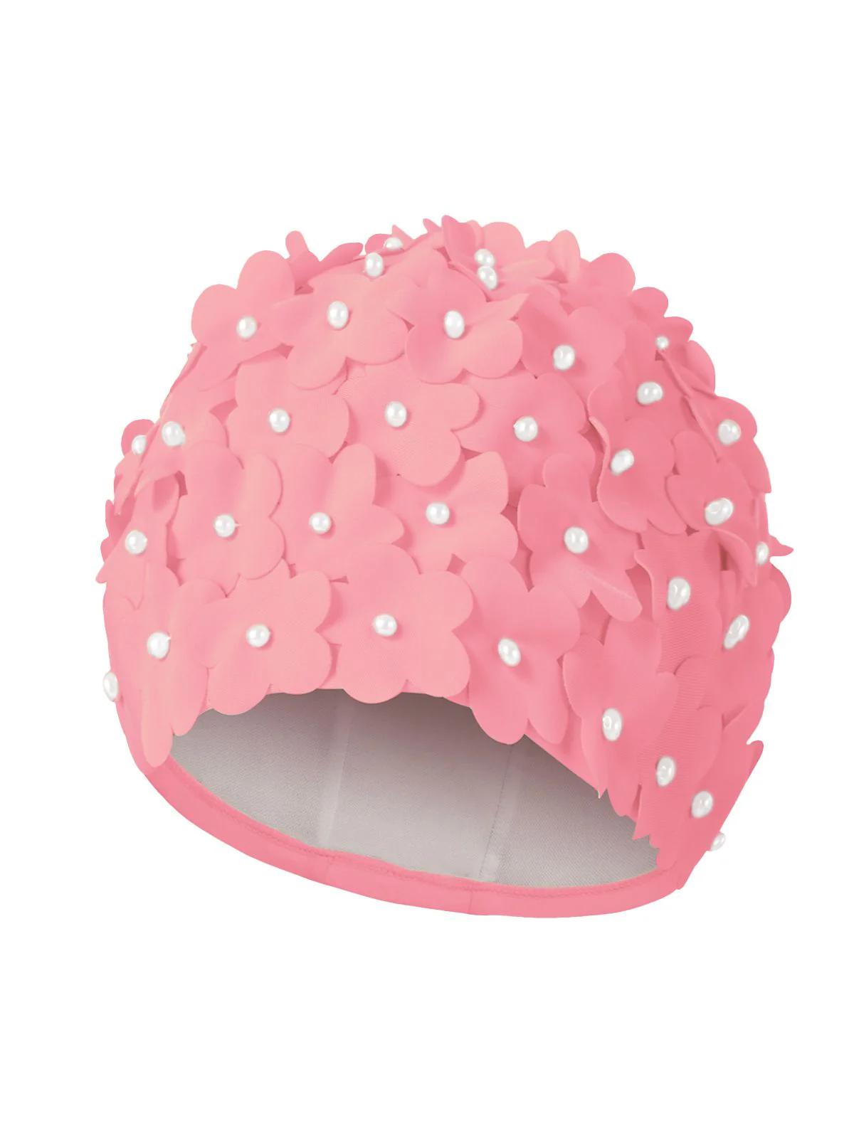 Hand-made Pearl Three-Dimensional Swimming Cap - Image 4