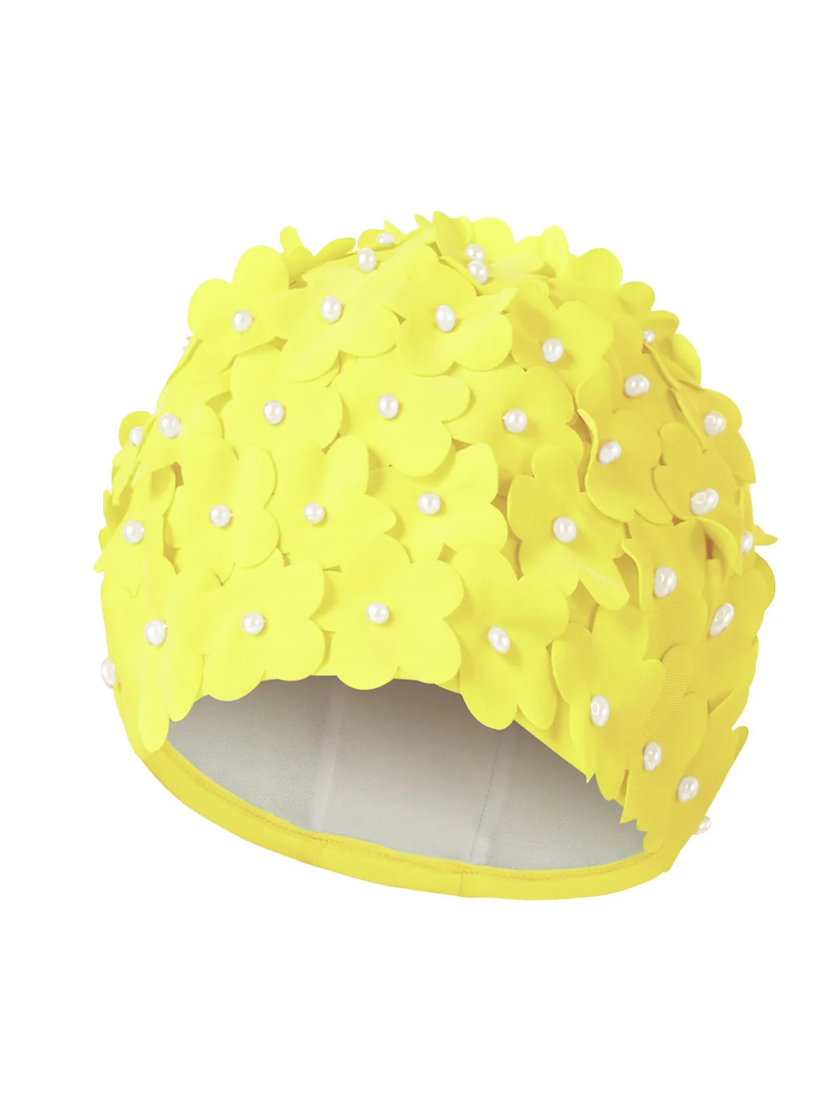 Hand-made Pearl Three-Dimensional Swimming Cap - Image 5