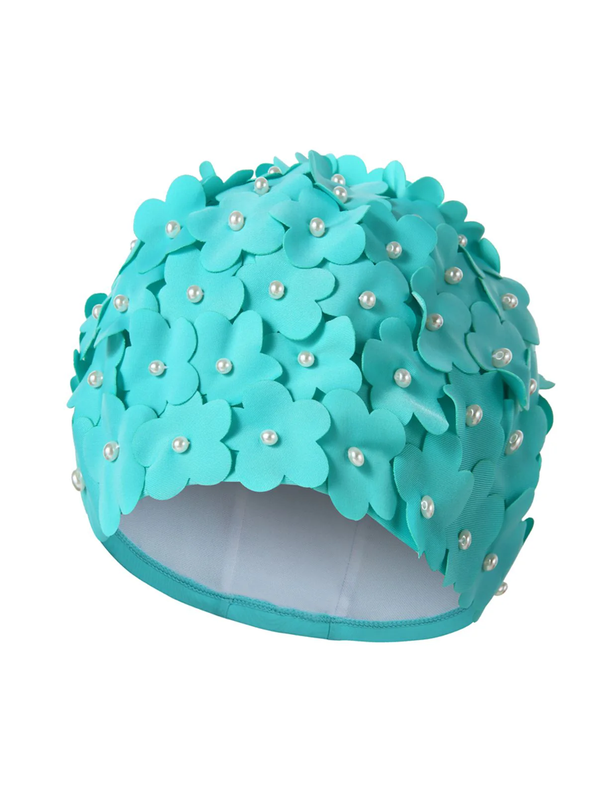 Hand-made Pearl Three-Dimensional Swimming Cap - Image 7