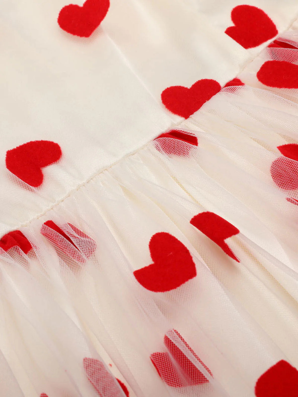 Heart 1950s Mesh Sling Dress - Image 6