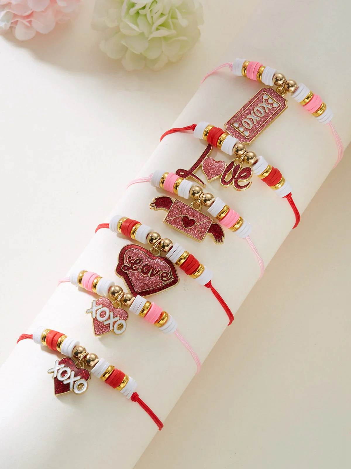 Heart Love Adjustable Woven Valentine's Day Bracelet - Image 3