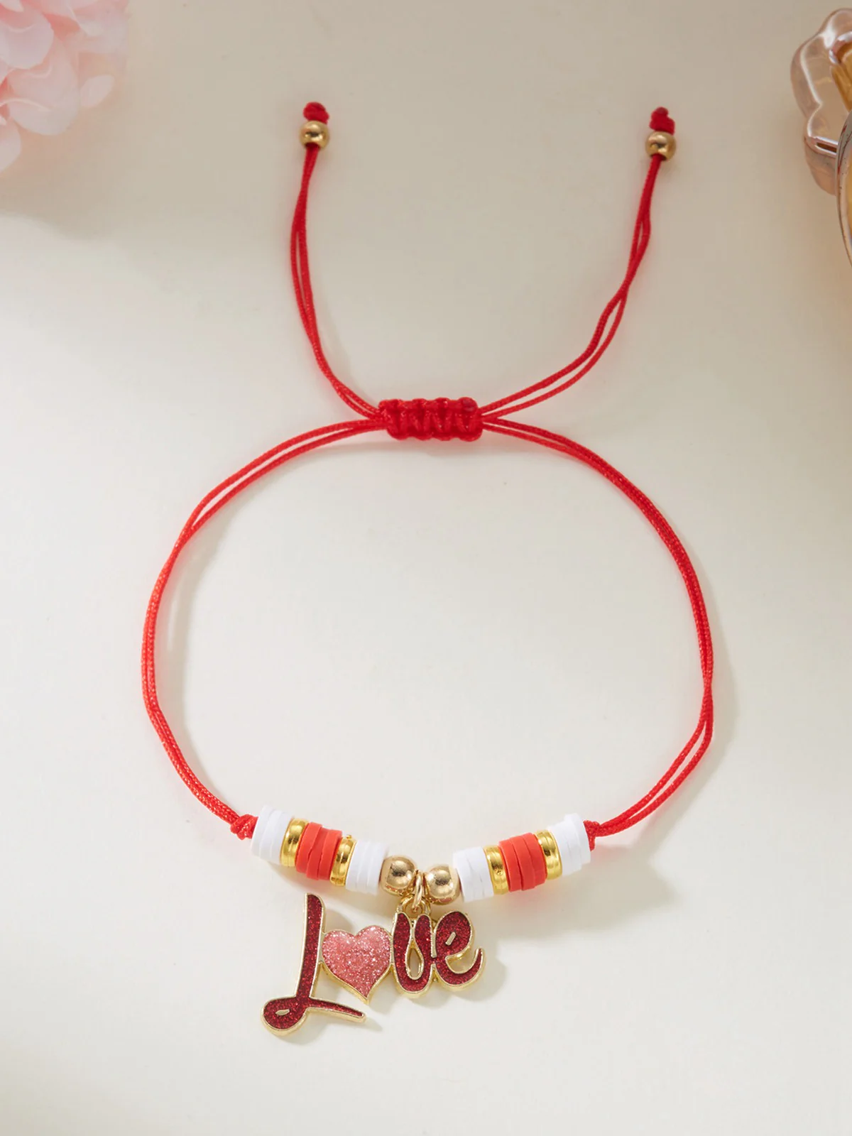 Heart Love Adjustable Woven Valentine's Day Bracelet - Image 4
