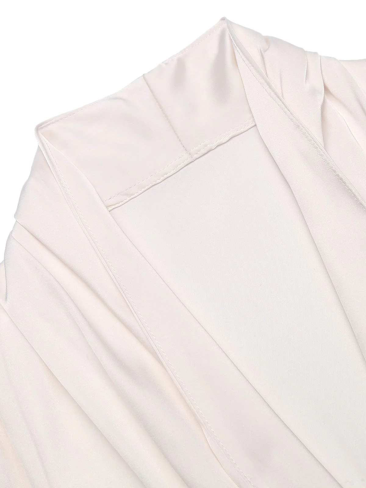 Ivory 1930s Solid Long Sleeve Blouse - Image 4