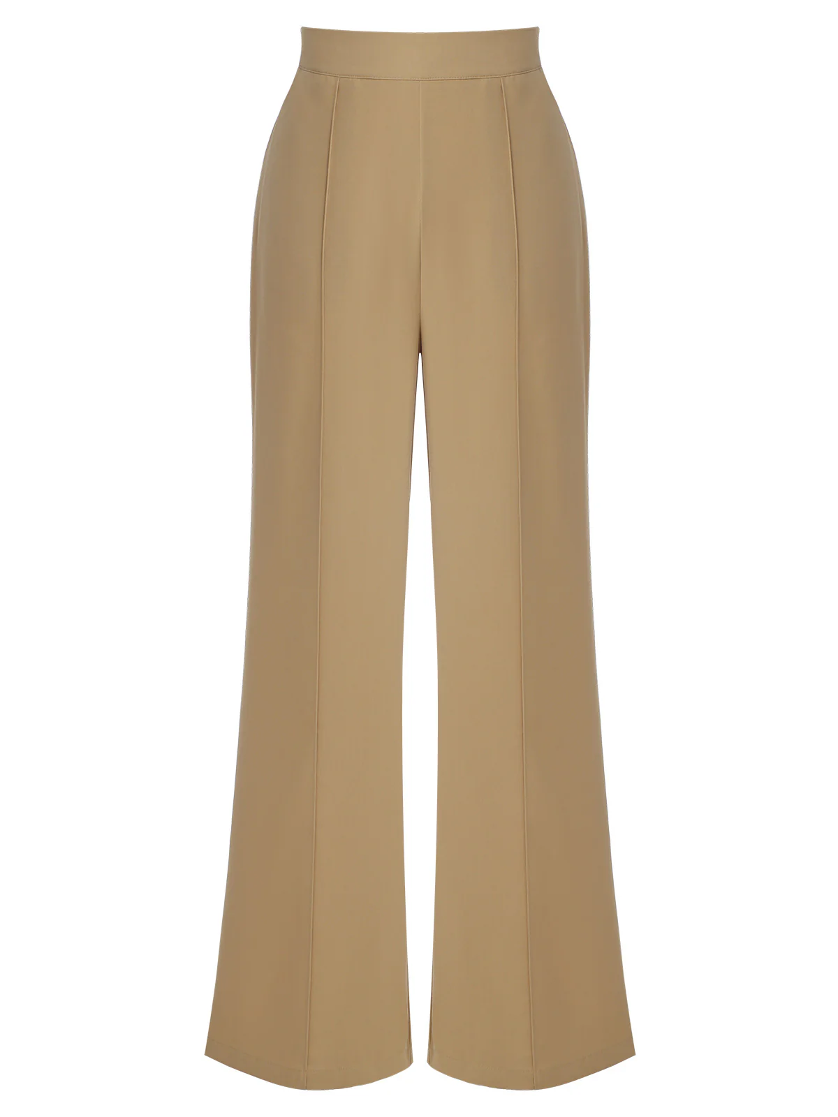 Khaki 1940s High Waist Wide Leg Pants - Image 2