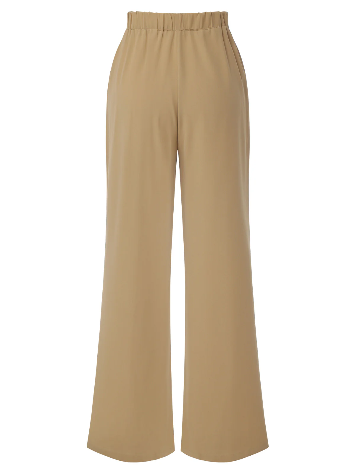Khaki 1940s High Waist Wide Leg Pants - Image 4