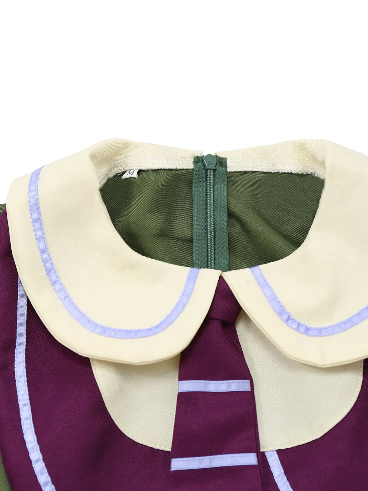Khaki 1960s Fox Mock Two-Piece Dress Set - Image 3