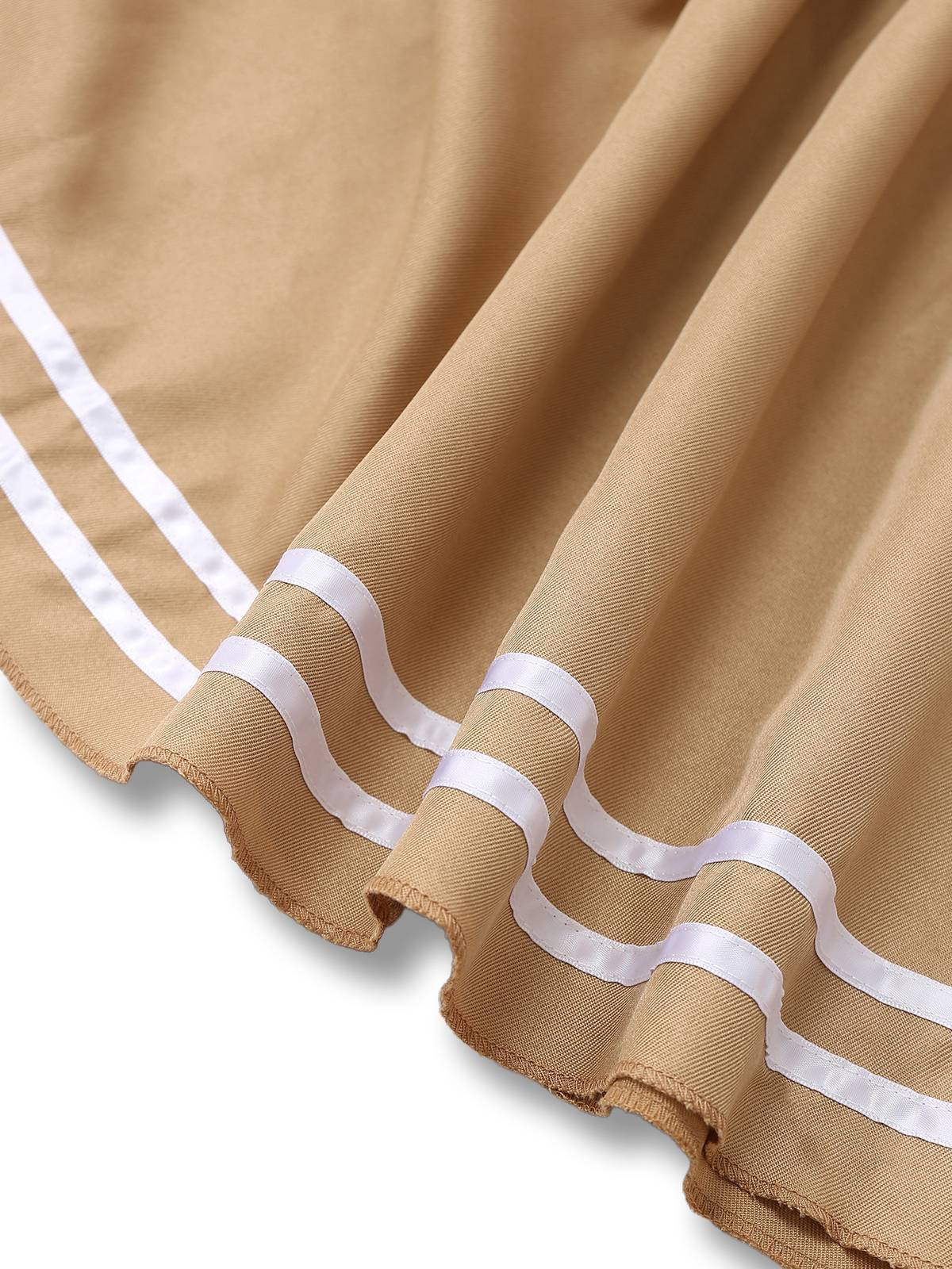 Khaki 1960s Fox Mock Two-Piece Dress Set - Image 5