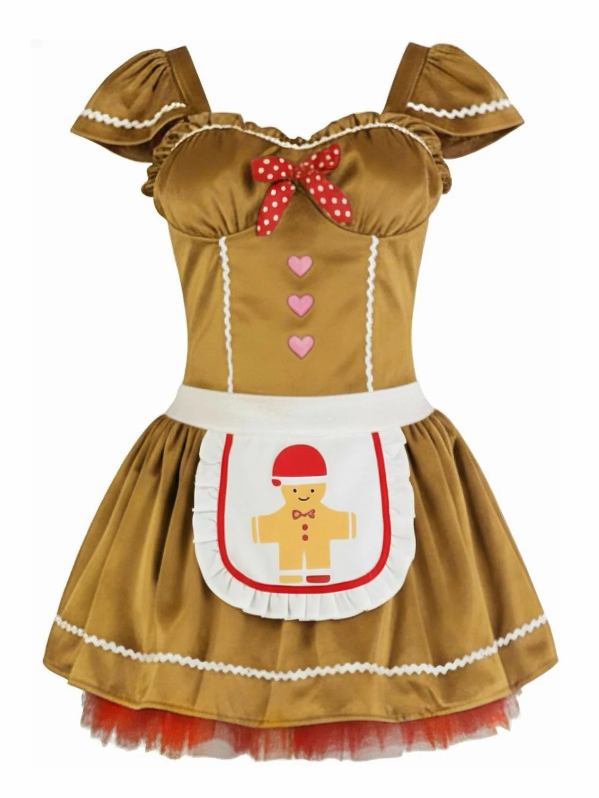 Khaki 1970s Gingerbread Velvet Mini Dress & Skirt - Image 2