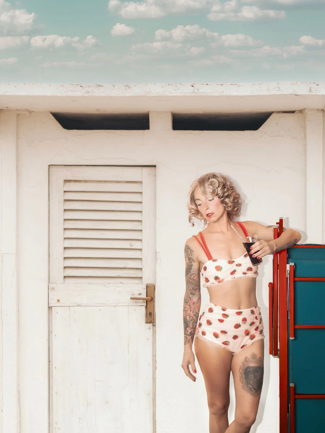 Lace Strawberry Cami Tankini Set - Image 6