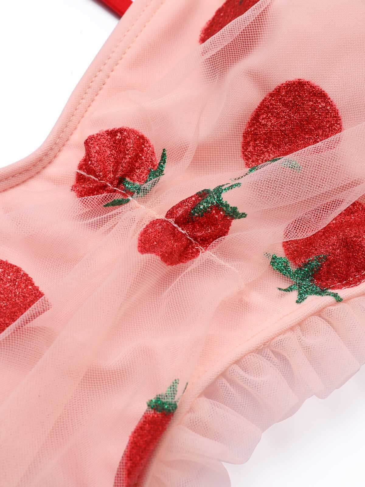 Lace Strawberry Cami Tankini Set - Image 5