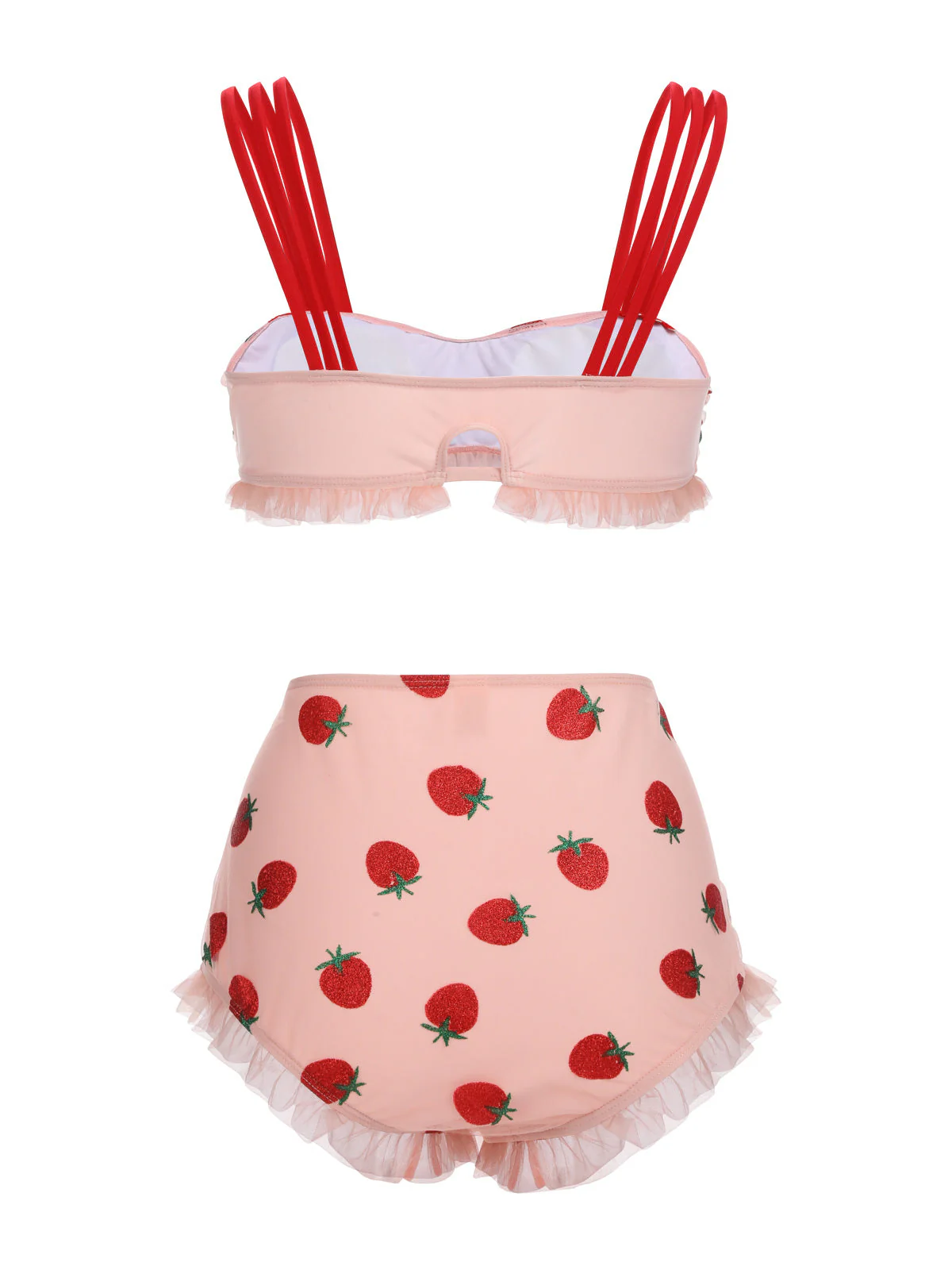 Lace Strawberry Cami Tankini Set - Image 6