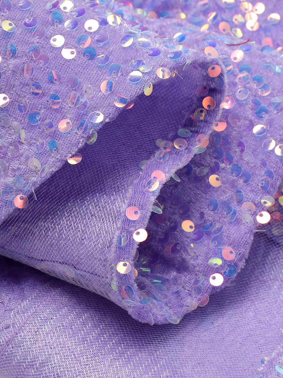 Lavender 1920s Sequined Corset Mermaid Dress - Image 8