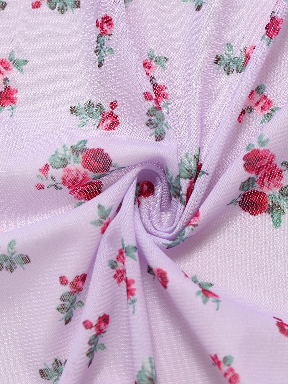 Lavender 1930s Ditsy Floral Bow Slip Nightdress - Image 4