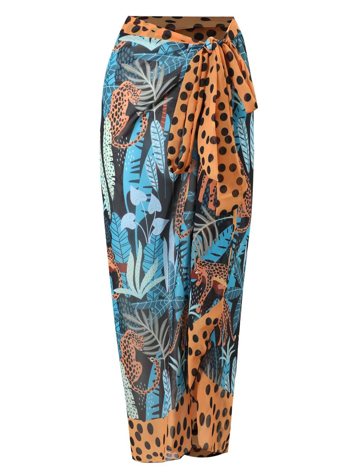 Leopard 1960s Ruffle Polka Dot Swimsuit & Cover-up - Image 3