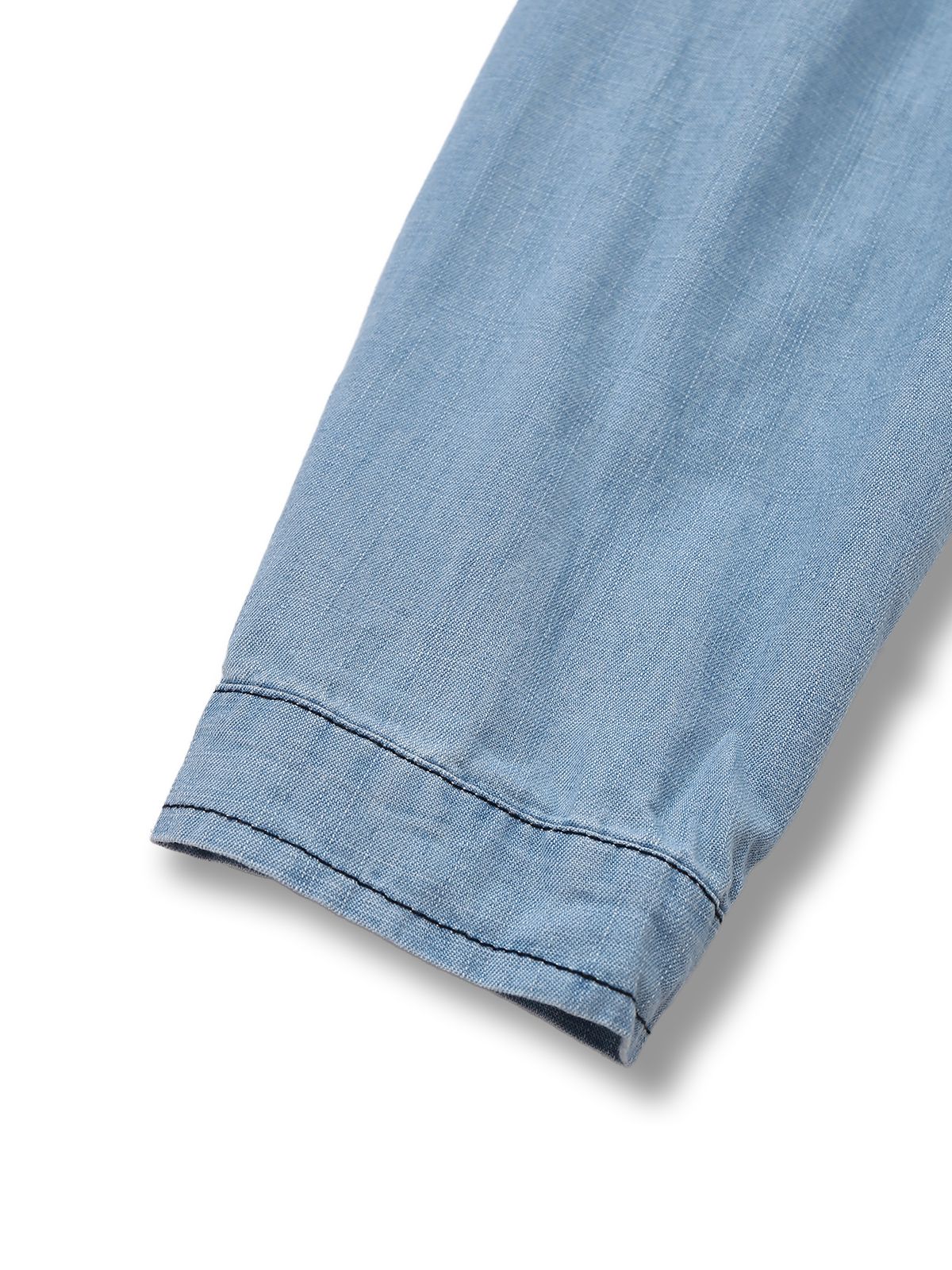 Light Blue 1950s Denim Button Lapel Romper - Image 17