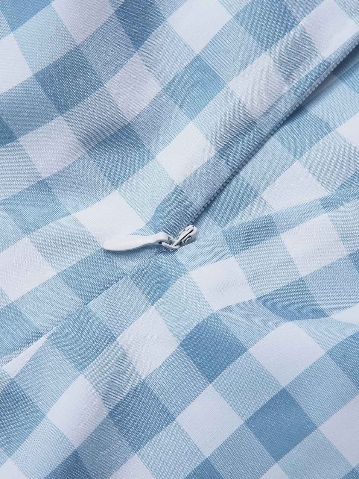 Light Blue 1950s Plaid Camisole Romper - Image 7