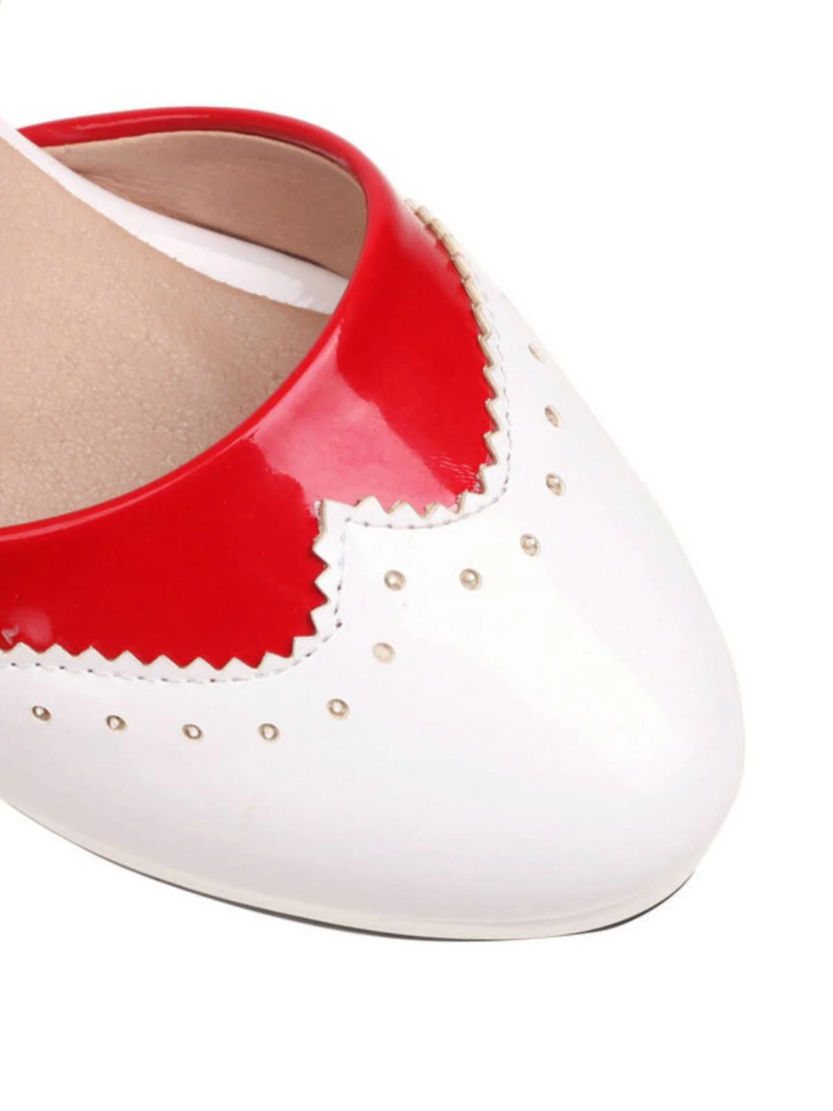 Mary Jane Patchwork High Heels Shoes - Image 8
