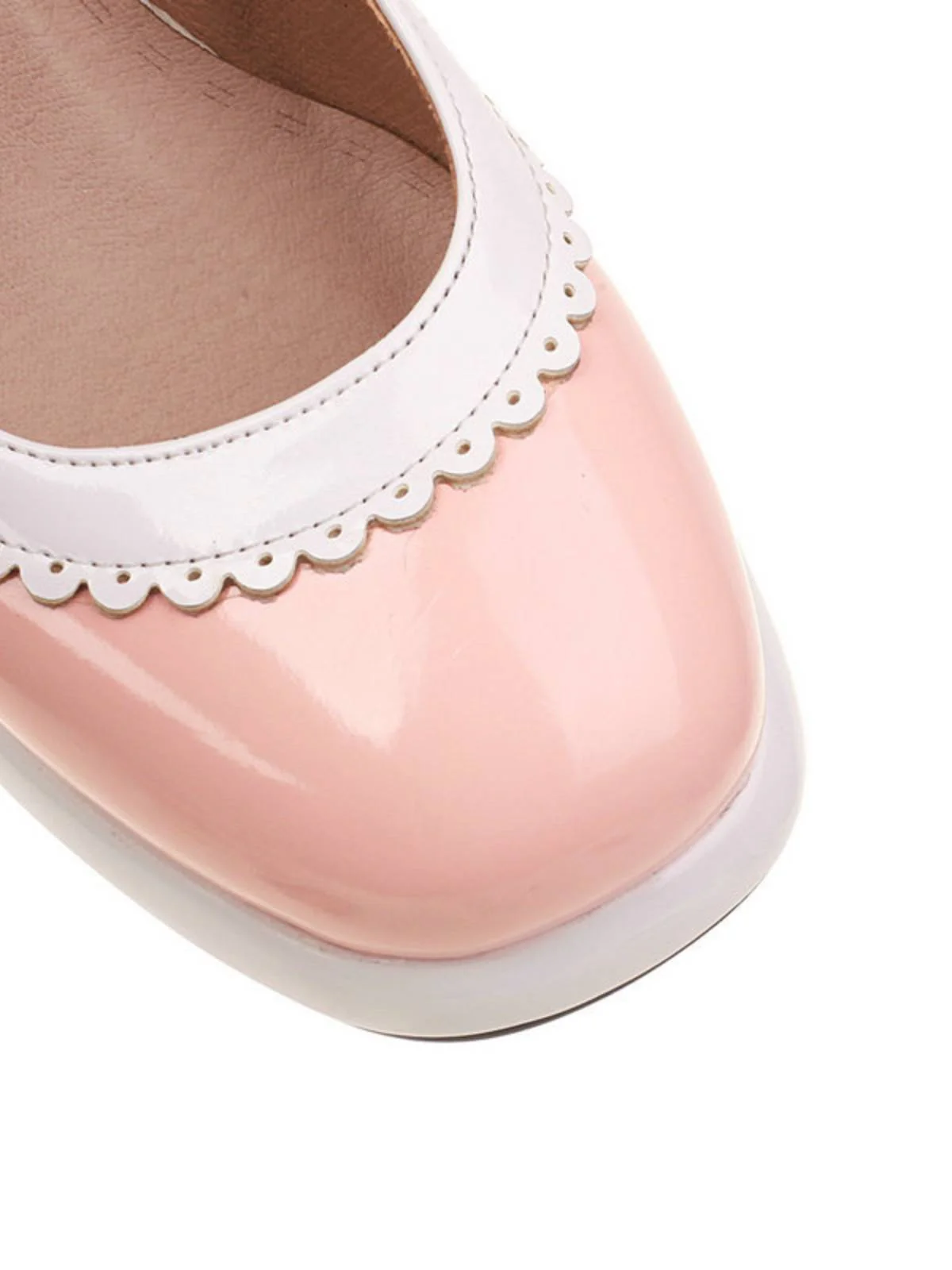 Mary Jane Patchwork High Heels Shoes - Image 12