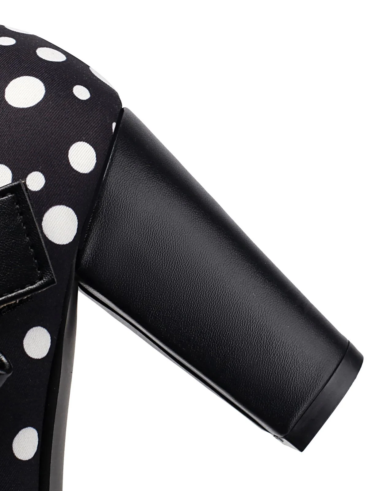 Mary Jane Polka Dots Bowknot Chunky Heels - Image 6