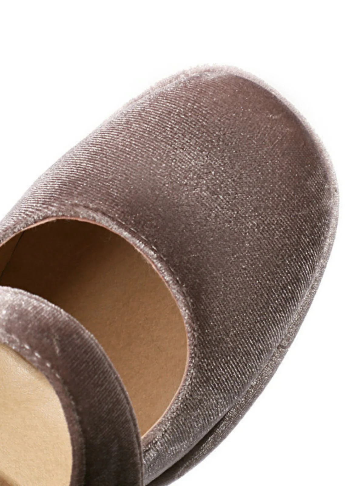 Mary Jane Velvet Pearl Button Chunky Heel Shoes - Image 13