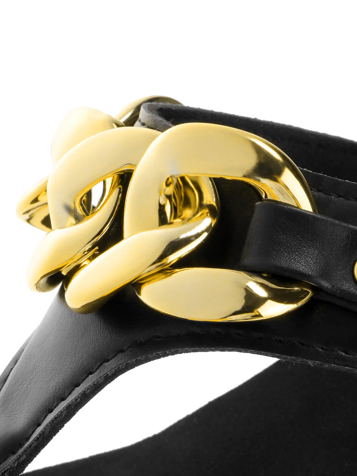 Metal Chain Wedge Flip Flop Slippers - Image 4
