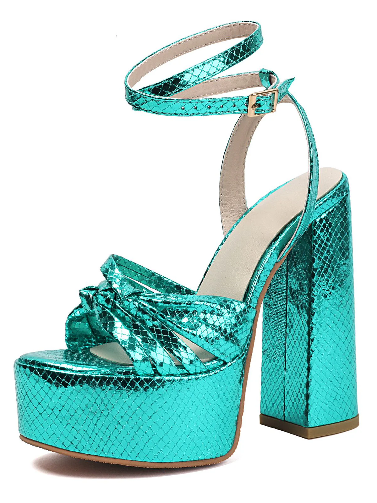 Metallic Disco Platform High Heel Shoes - Image 10