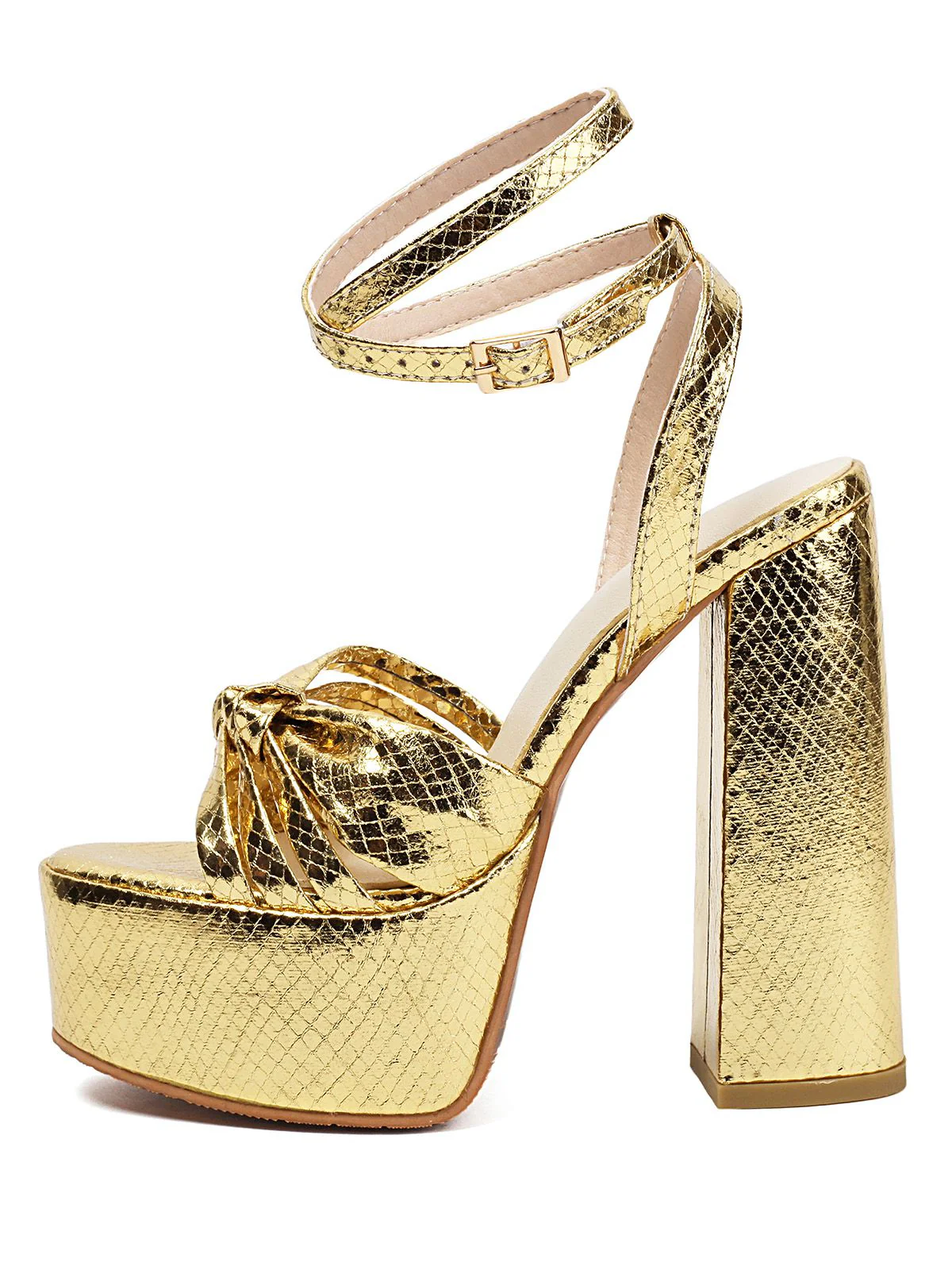 Metallic Disco Platform High Heel Shoes - Image 2