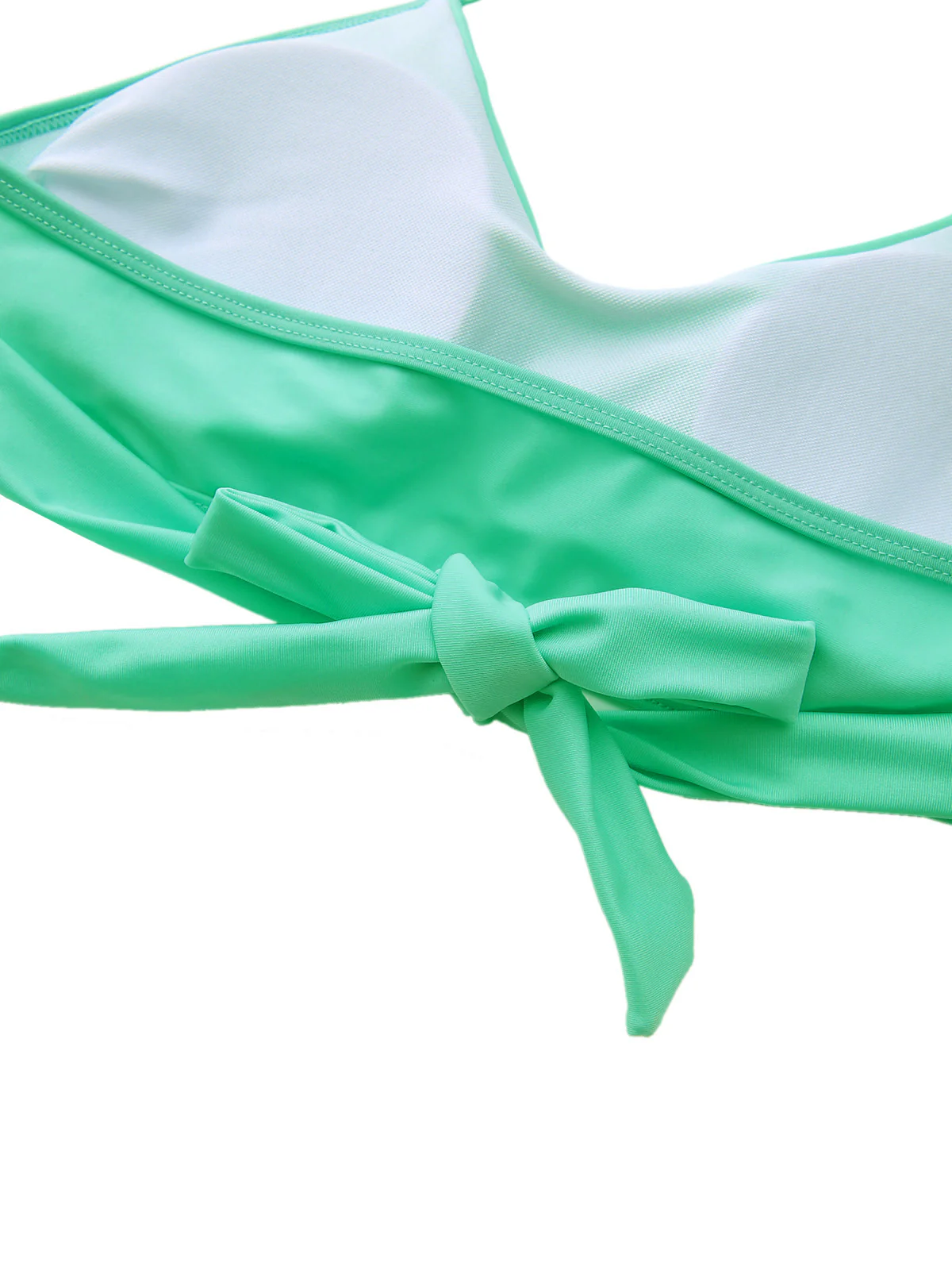 Mint Green 1940s Floral High-Waist Bikini Swimsuit - Image 5