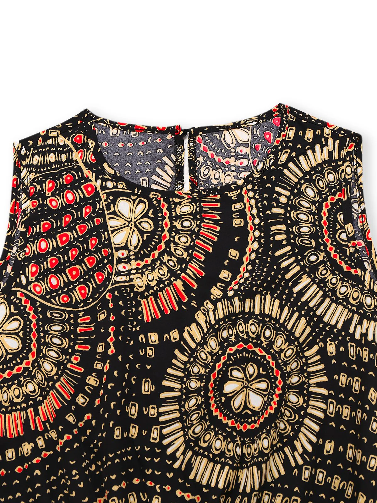 Multiclor 1970s Boho Irregular Print Romper - Image 3