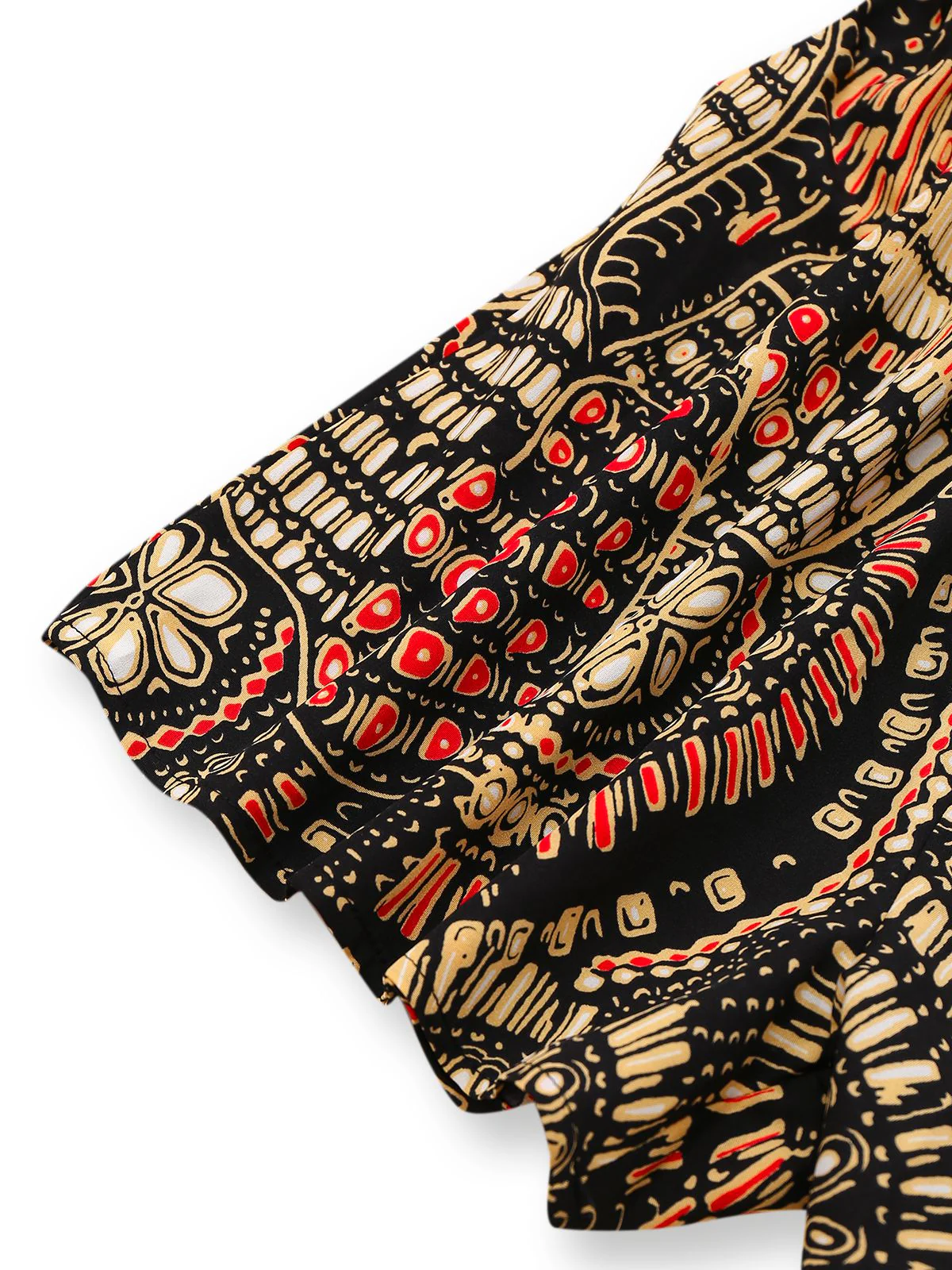 Multiclor 1970s Boho Irregular Print Romper - Image 4