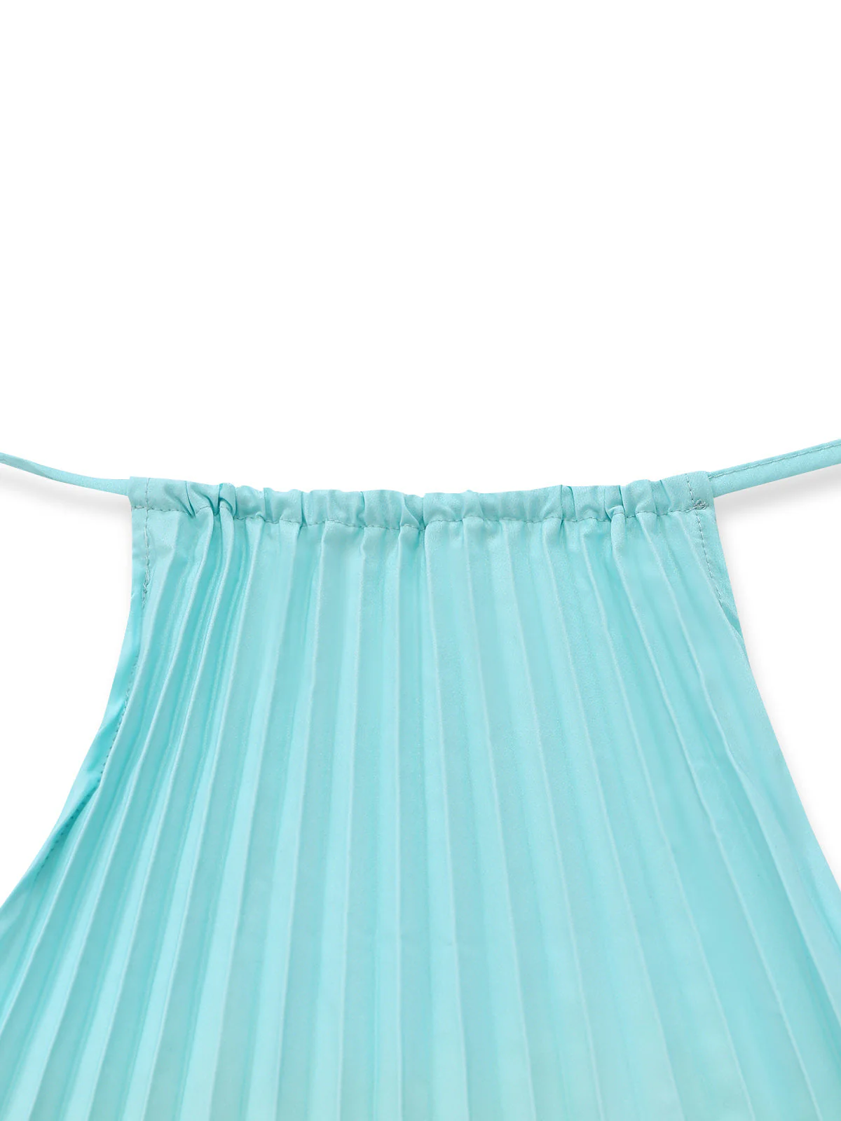 Multicolor 1930s Halter Gradient Pleated Maxi Dress - Image 4