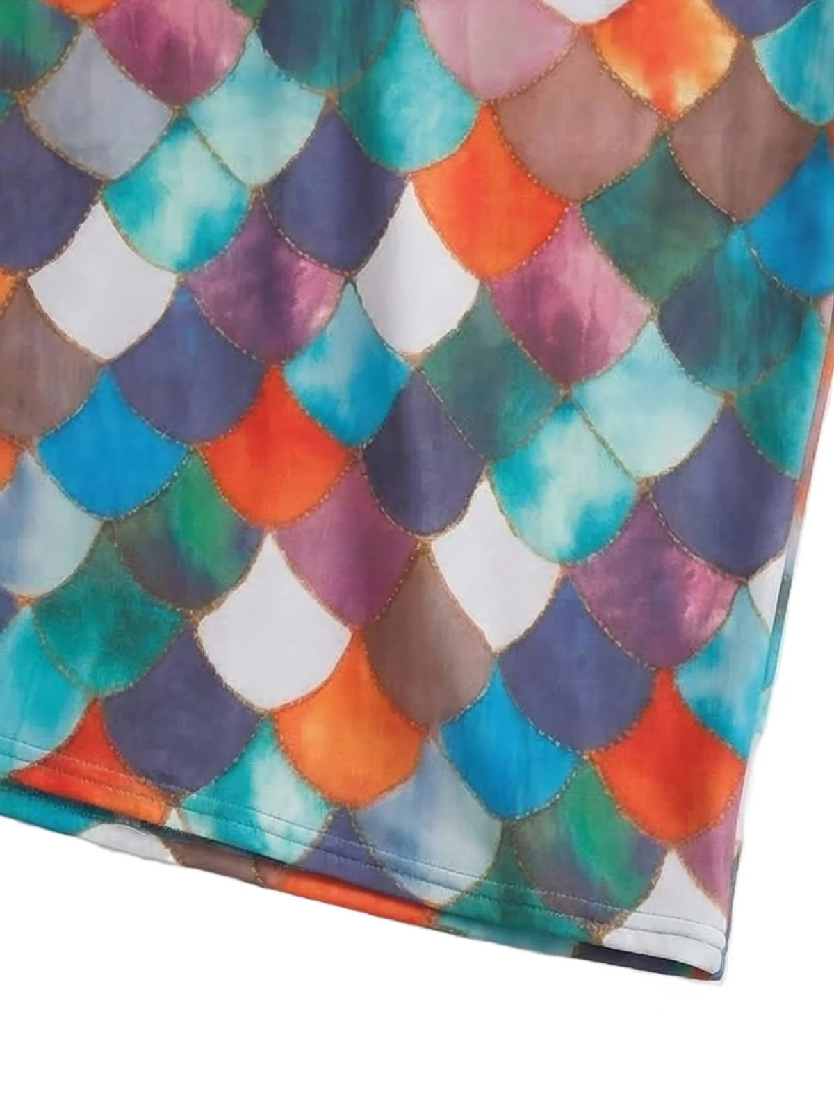 Multicolor 1930s Mermaid Scale Slip Dress - Image 5