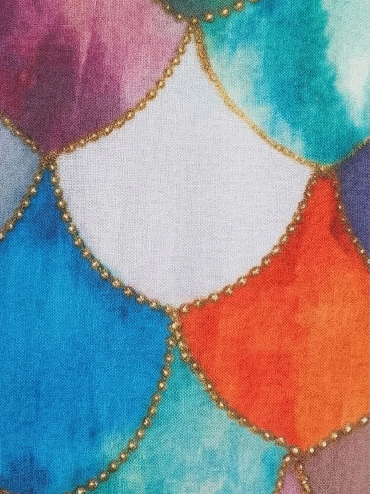 Multicolor 1930s Mermaid Scale Slip Dress - Image 6