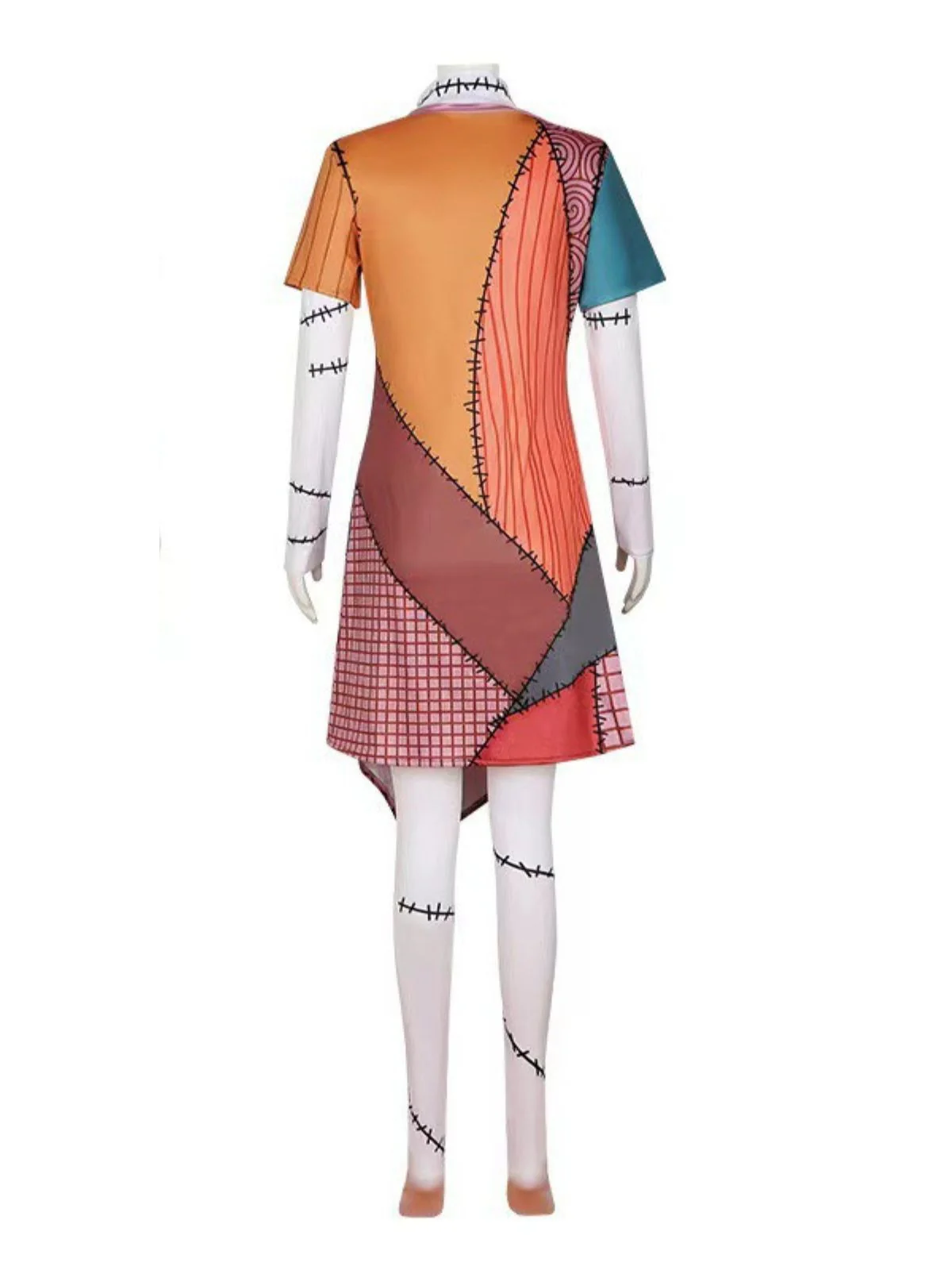 Multicolor 1940s Halloween Nightmare Sally Dress - Image 2