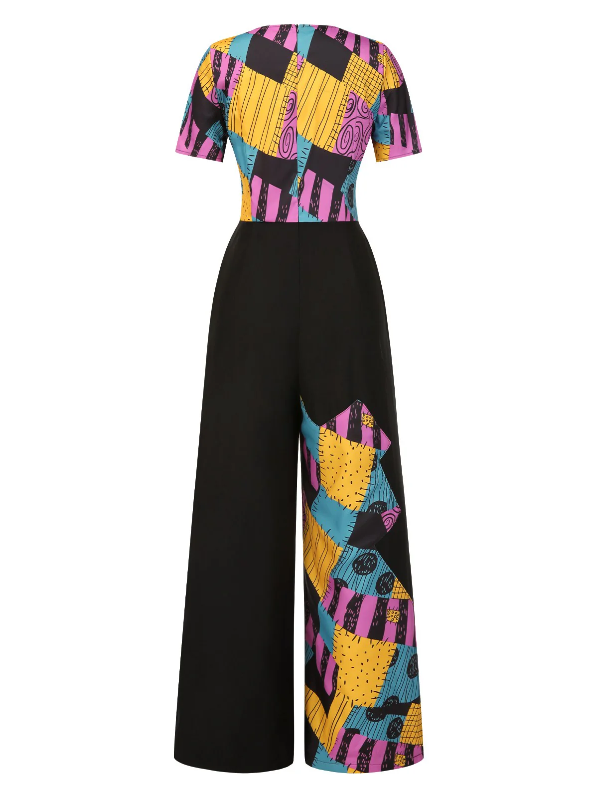 Multicolor 1940s Nightmare Before Christmas Sally Jumpsuit - Image 5