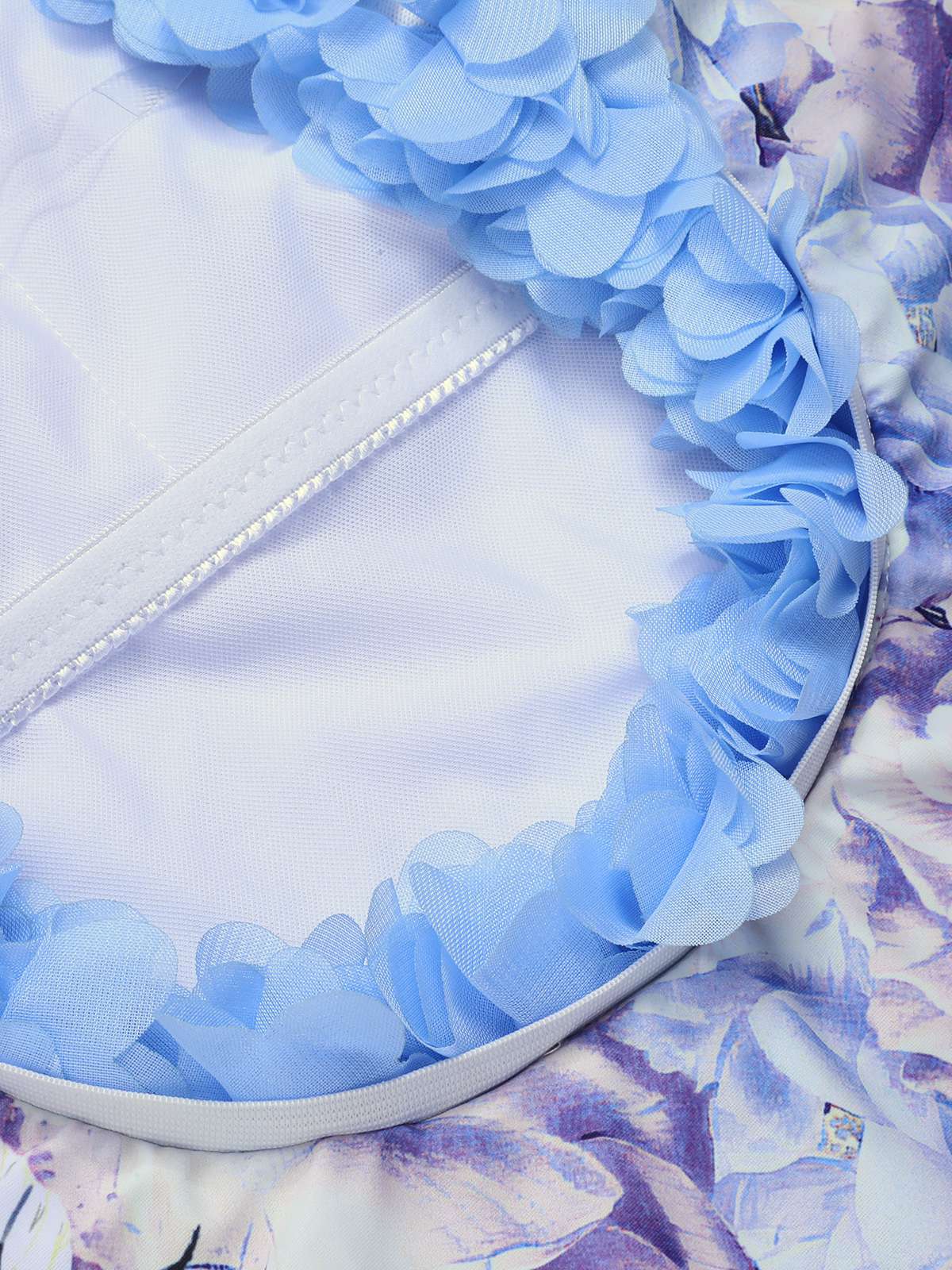 Multicolor 1950s 3D-Flowers Spaghetti Straps Swimsuit - Image 15