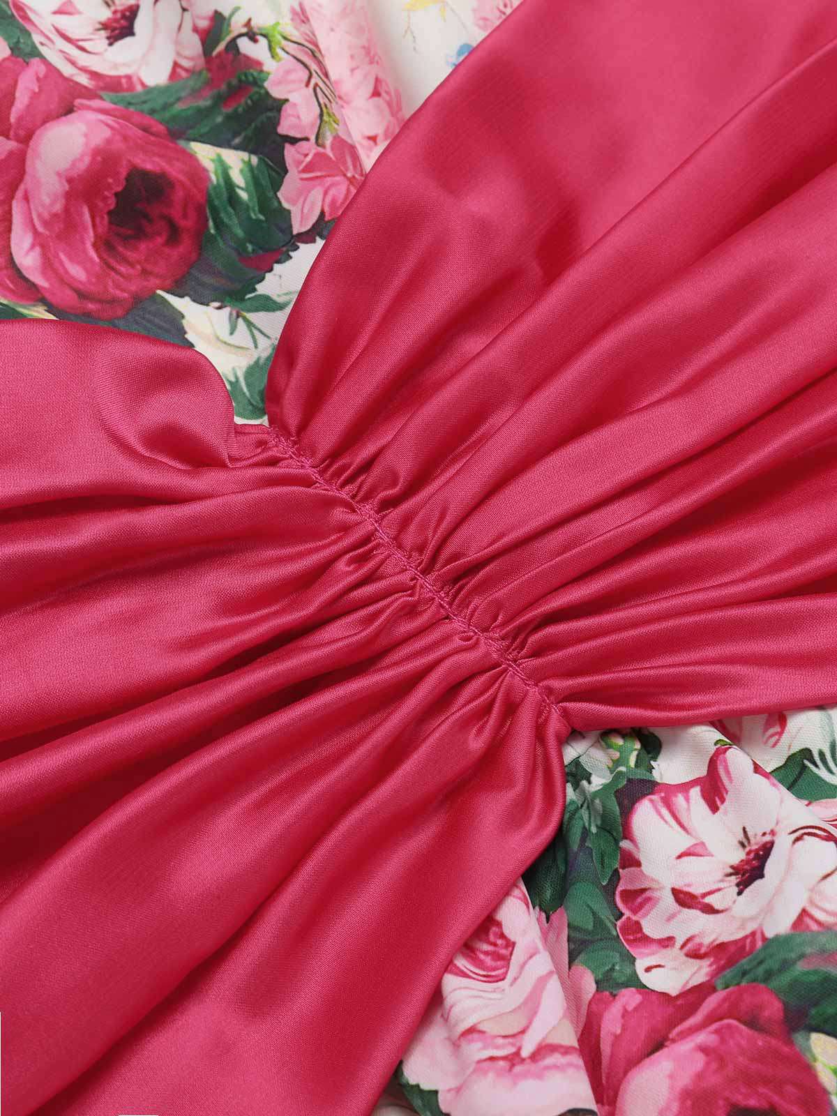 Multicolor 1950s Back Bow Antique Floral Dress - Image 5
