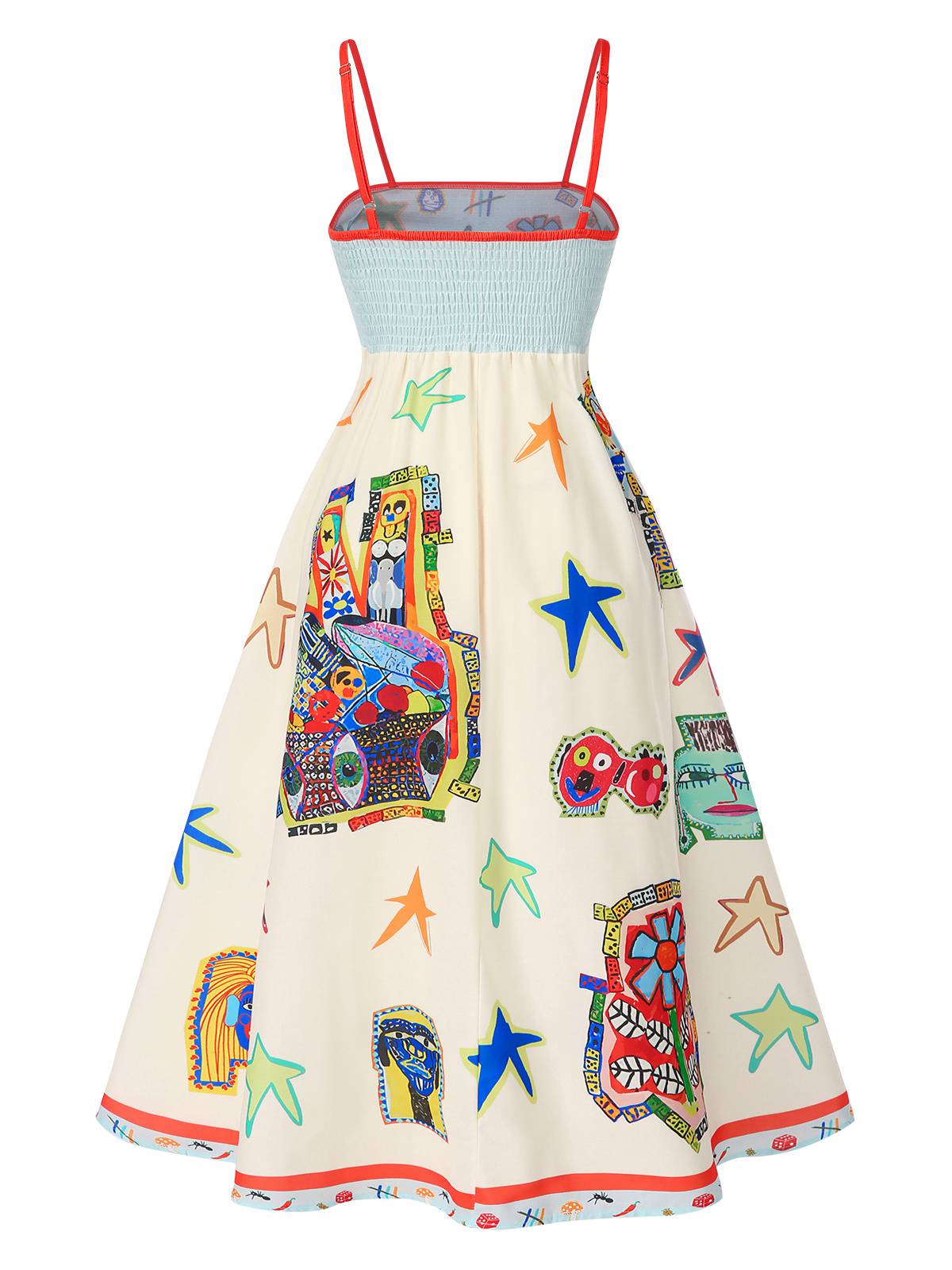 Multicolor 1950s Marine Life Print Dress - Image 2