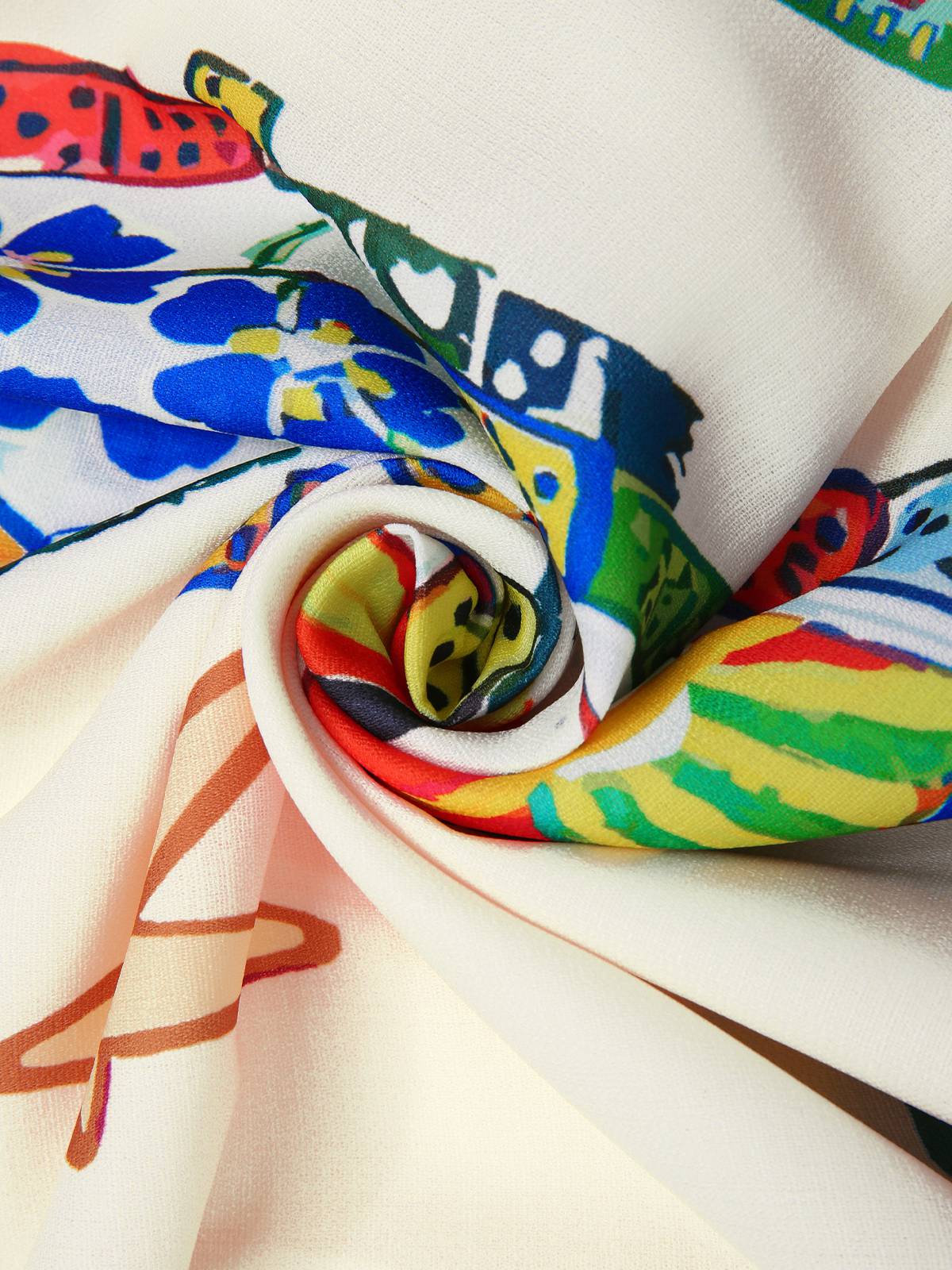 Multicolor 1950s Marine Life Print Dress - Image 3
