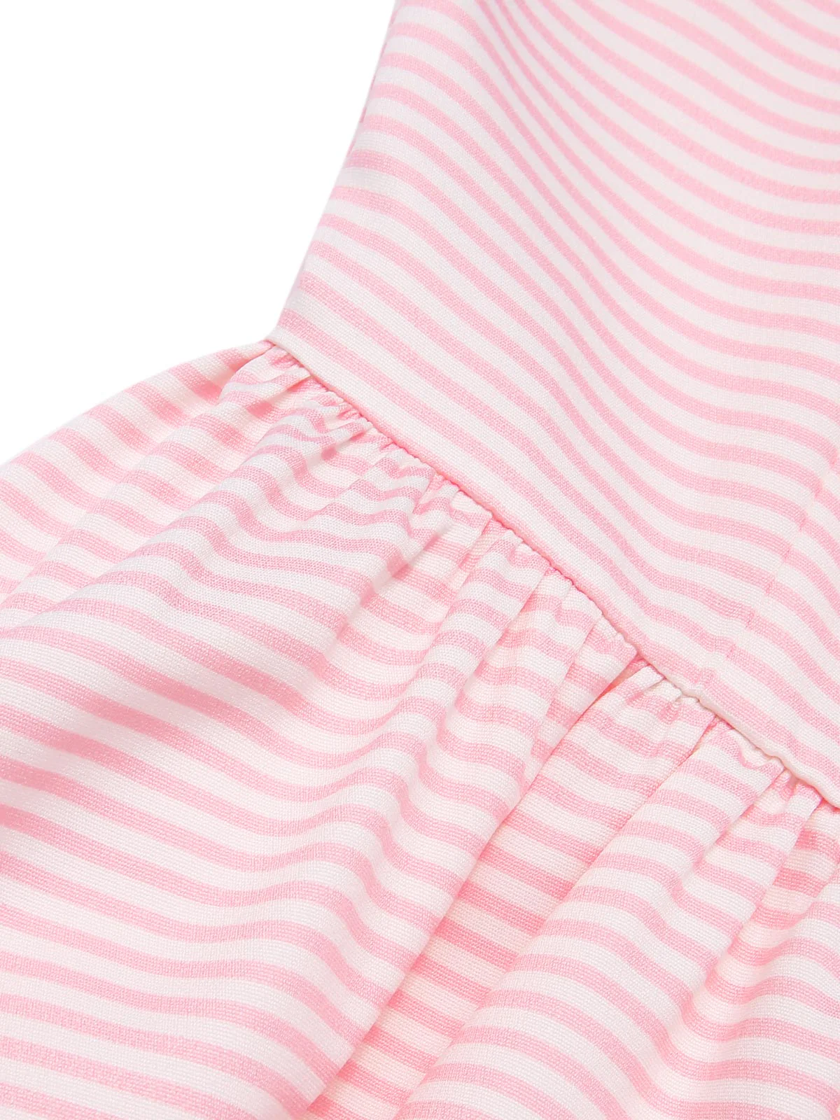 Multicolor 1950s Rainbow Striped Boat Neck Dress - Image 6