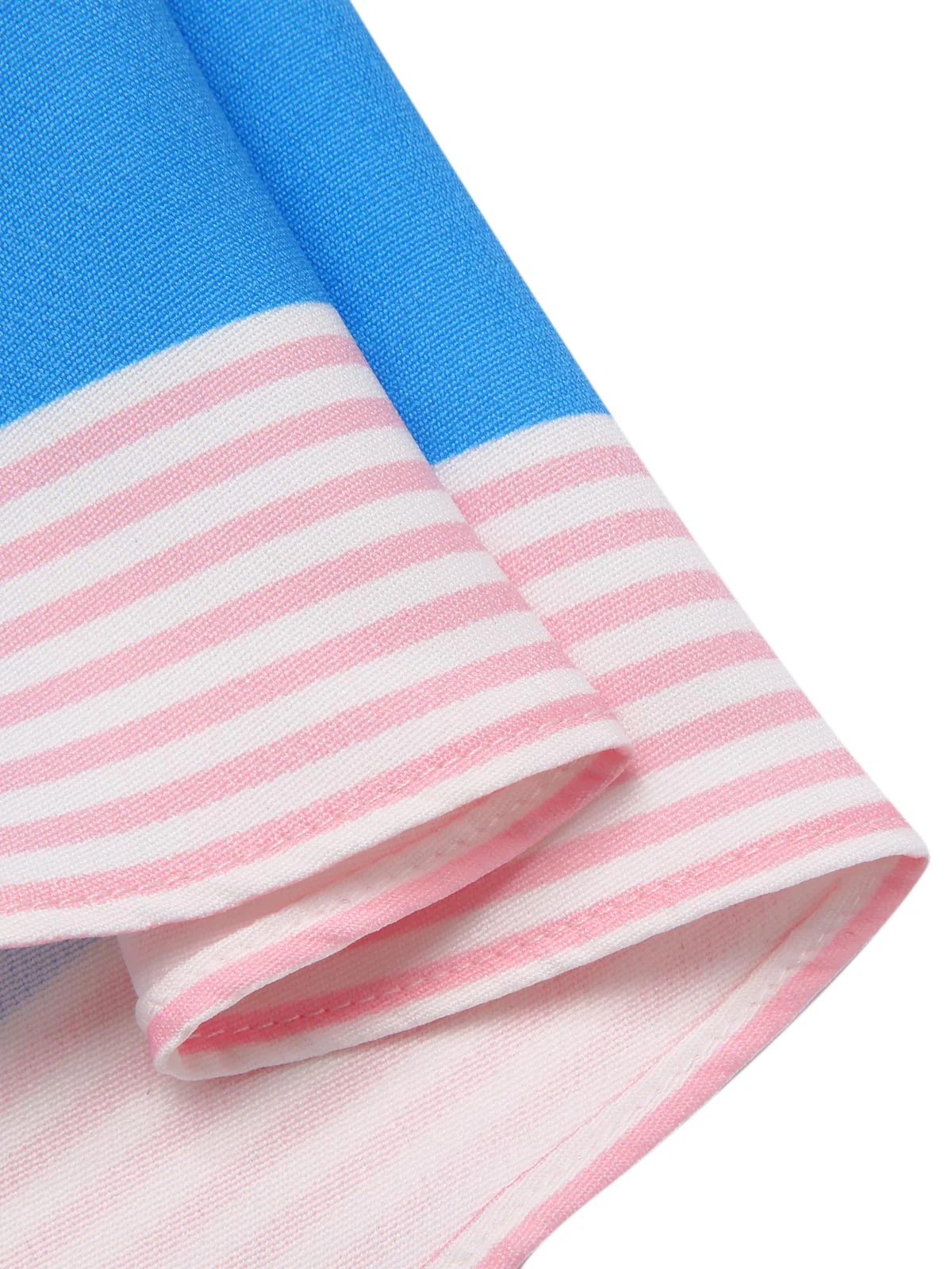 Multicolor 1950s Rainbow Striped Boat Neck Dress - Image 7