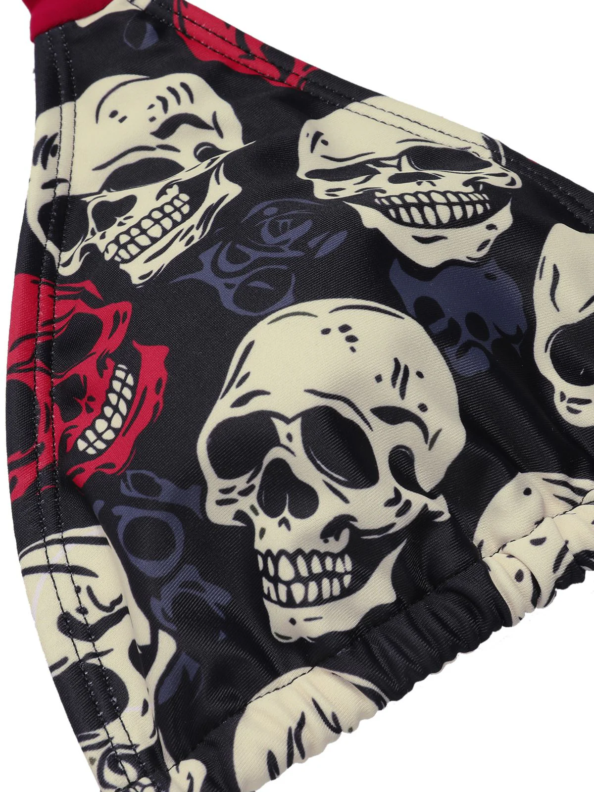Multicolor 1950s Skull Halter Swimsuit - Image 5