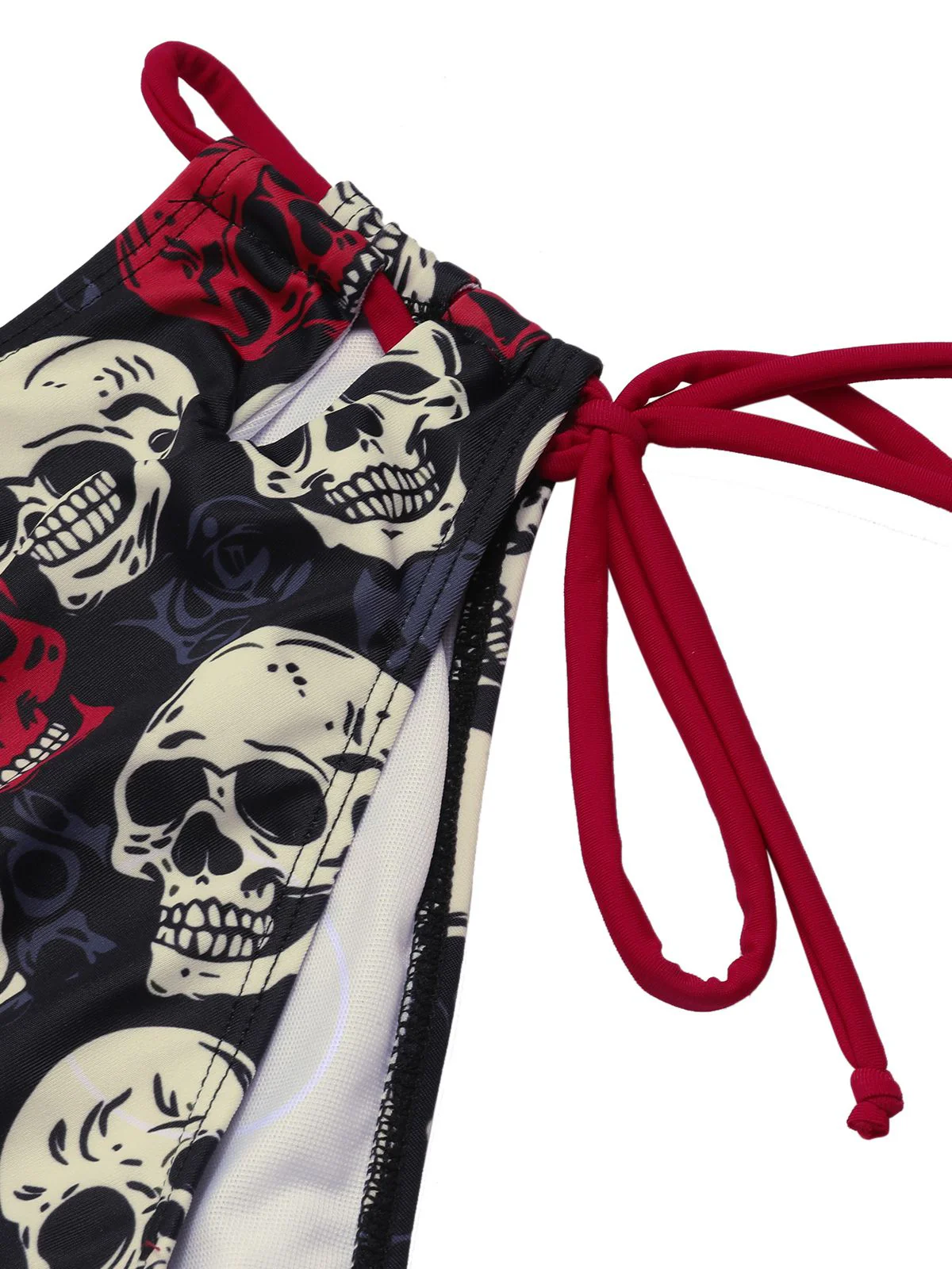 Multicolor 1950s Skull Halter Swimsuit - Image 6