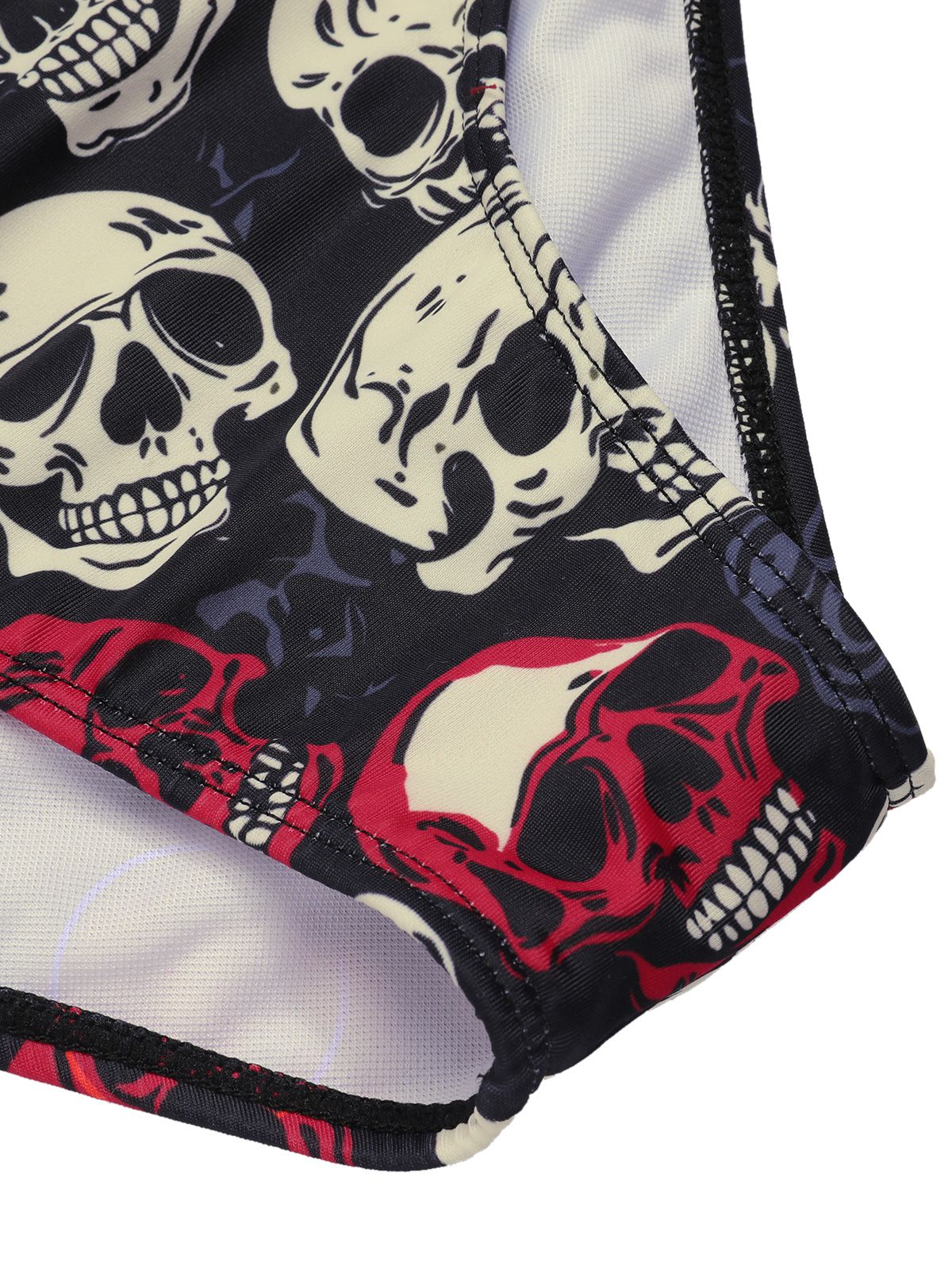 Multicolor 1950s Skull Halter Swimsuit - Image 7