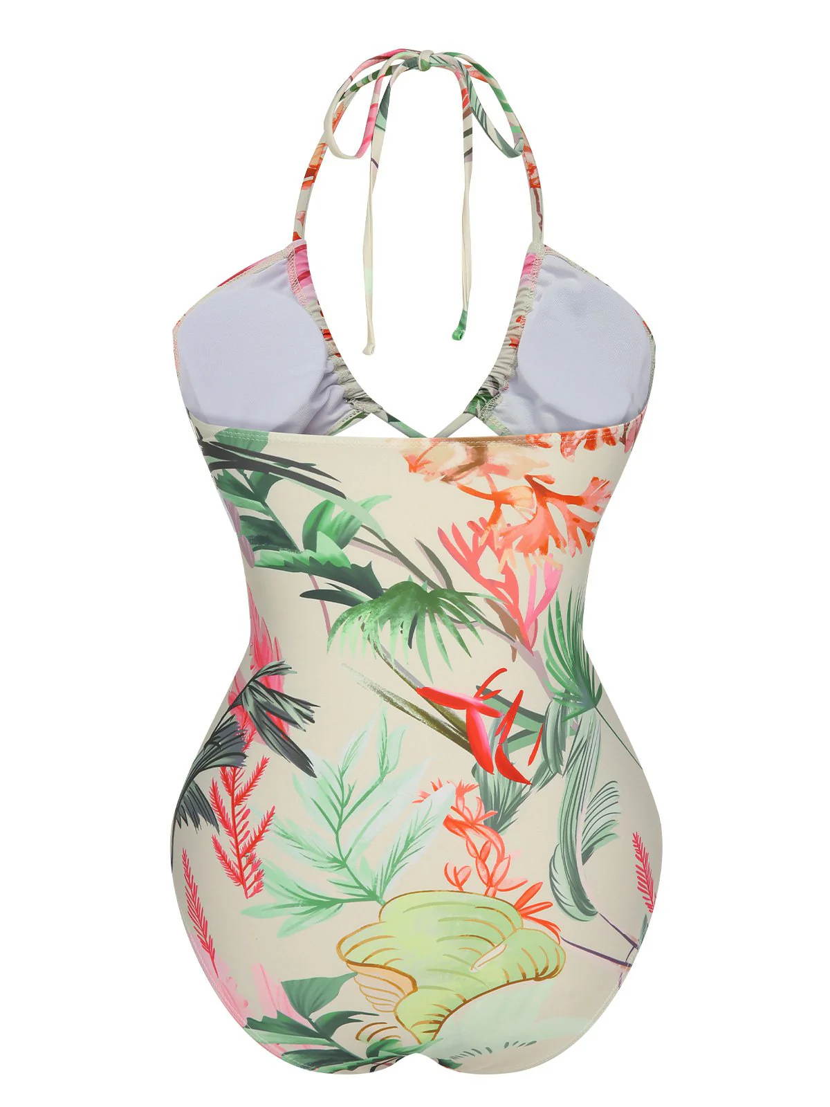 Multicolor 1960s Chest Buckle One-Piece Swimsuit - Image 3