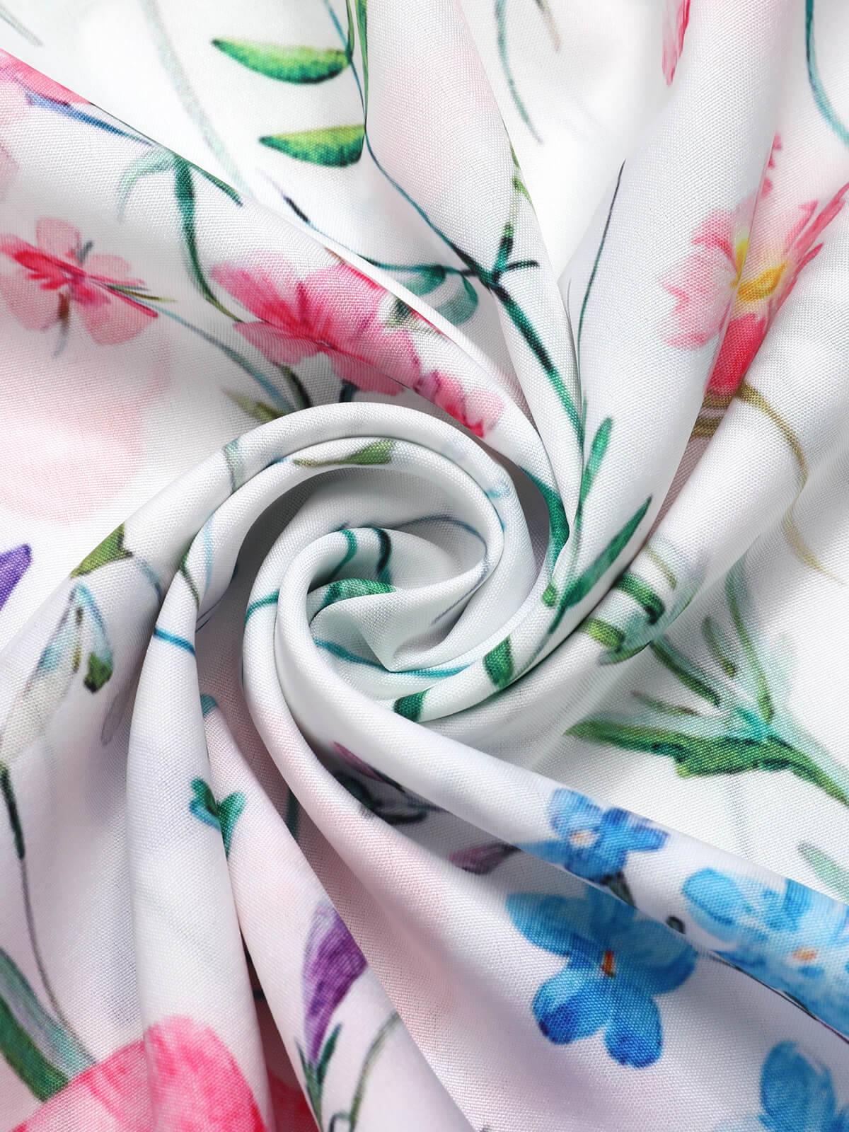 Multicolor 1960s Floral Surplice V Neck Tops - Image 4